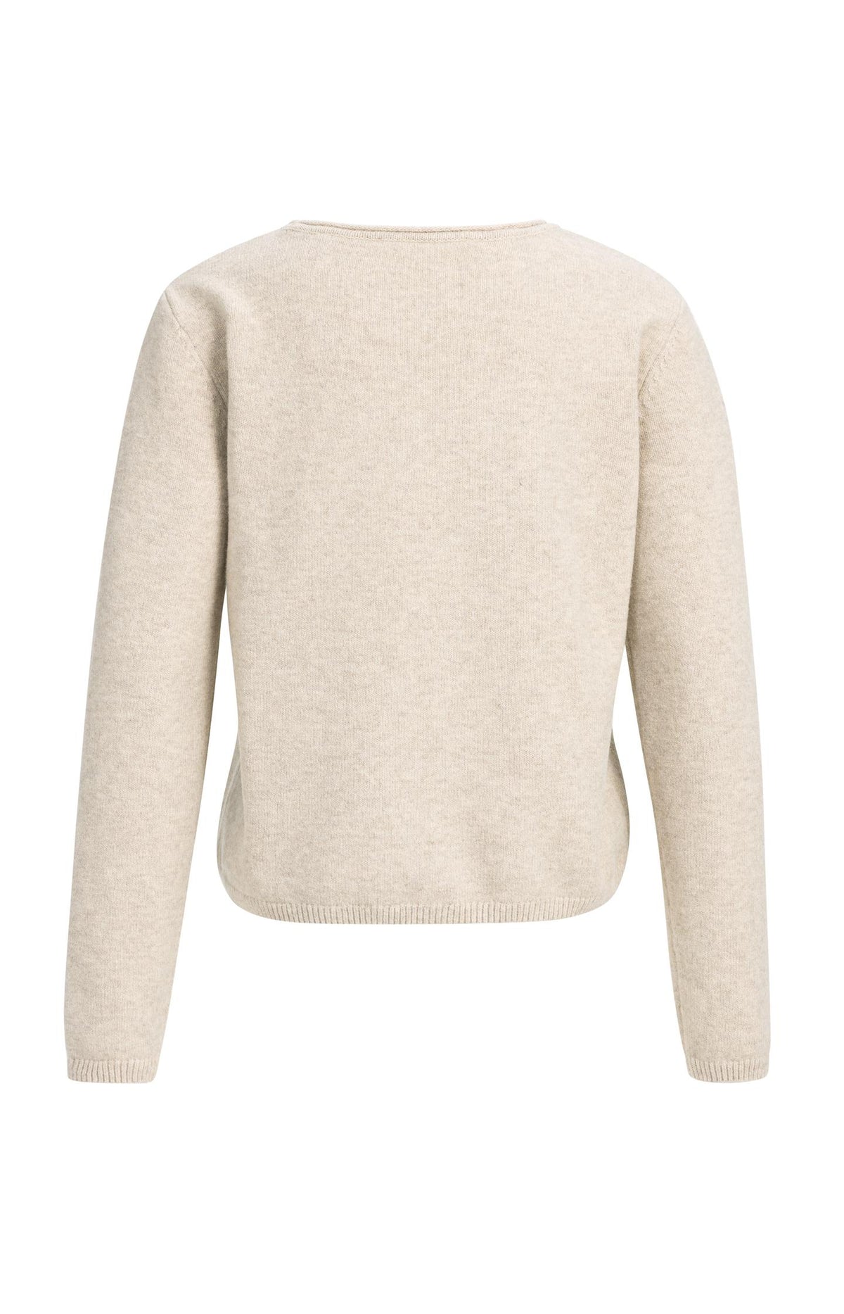 Sweater with detachable turtleneck collar - Light Beige Melange