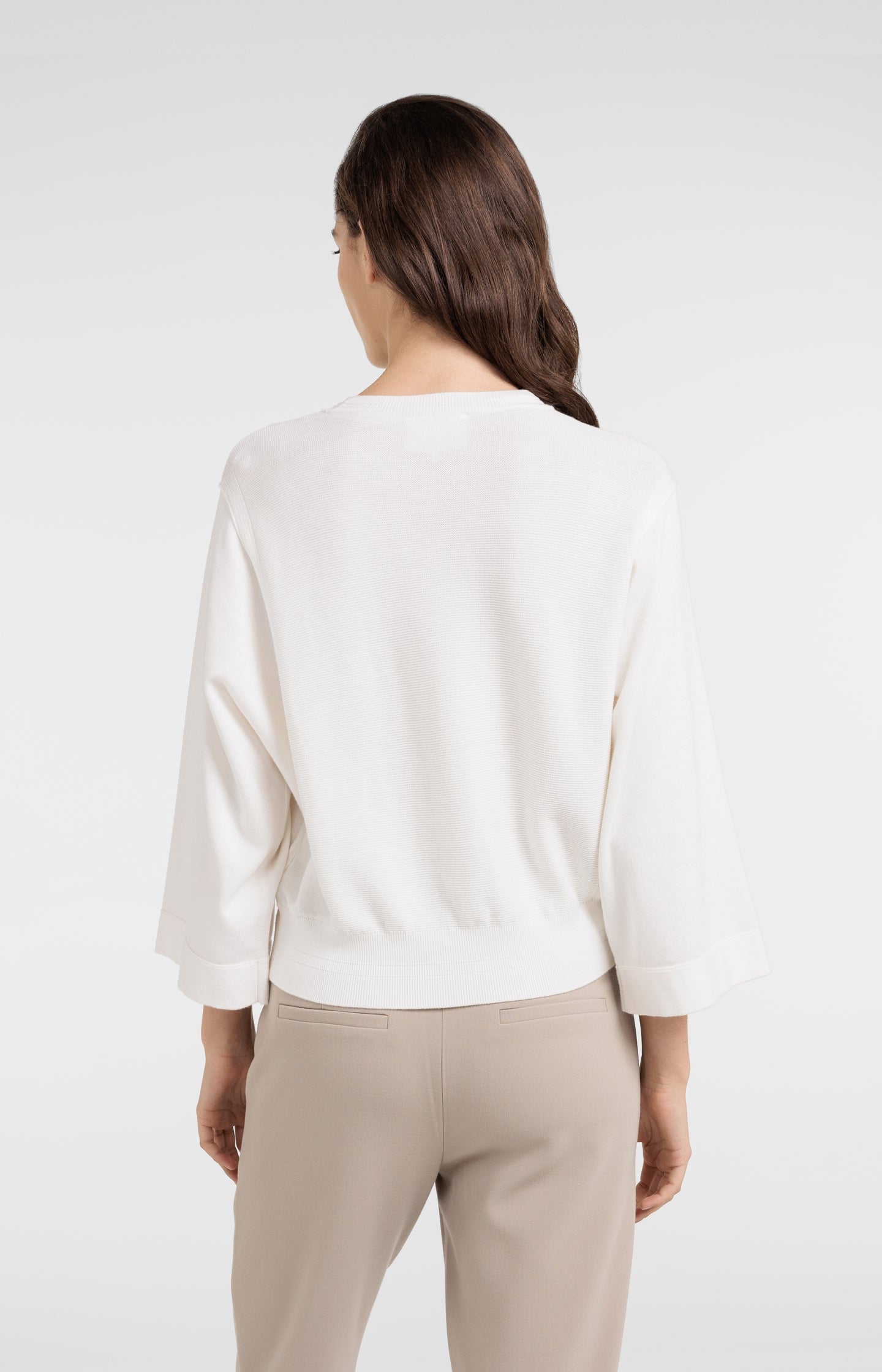 Sweater with mixed textures and wide sleeves - Type: lookbook
