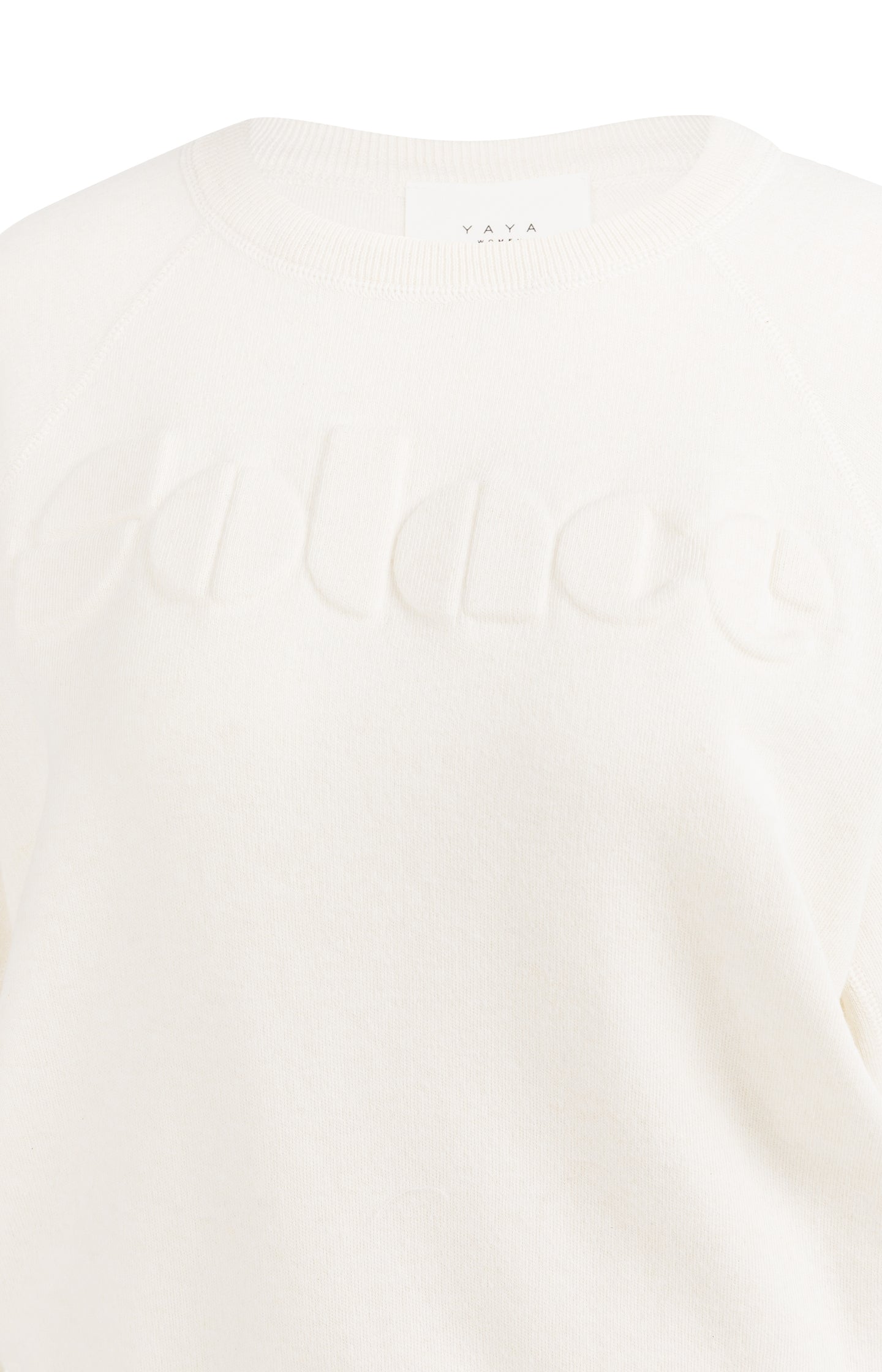 Sweater with raglan sleeves and tonal artwork