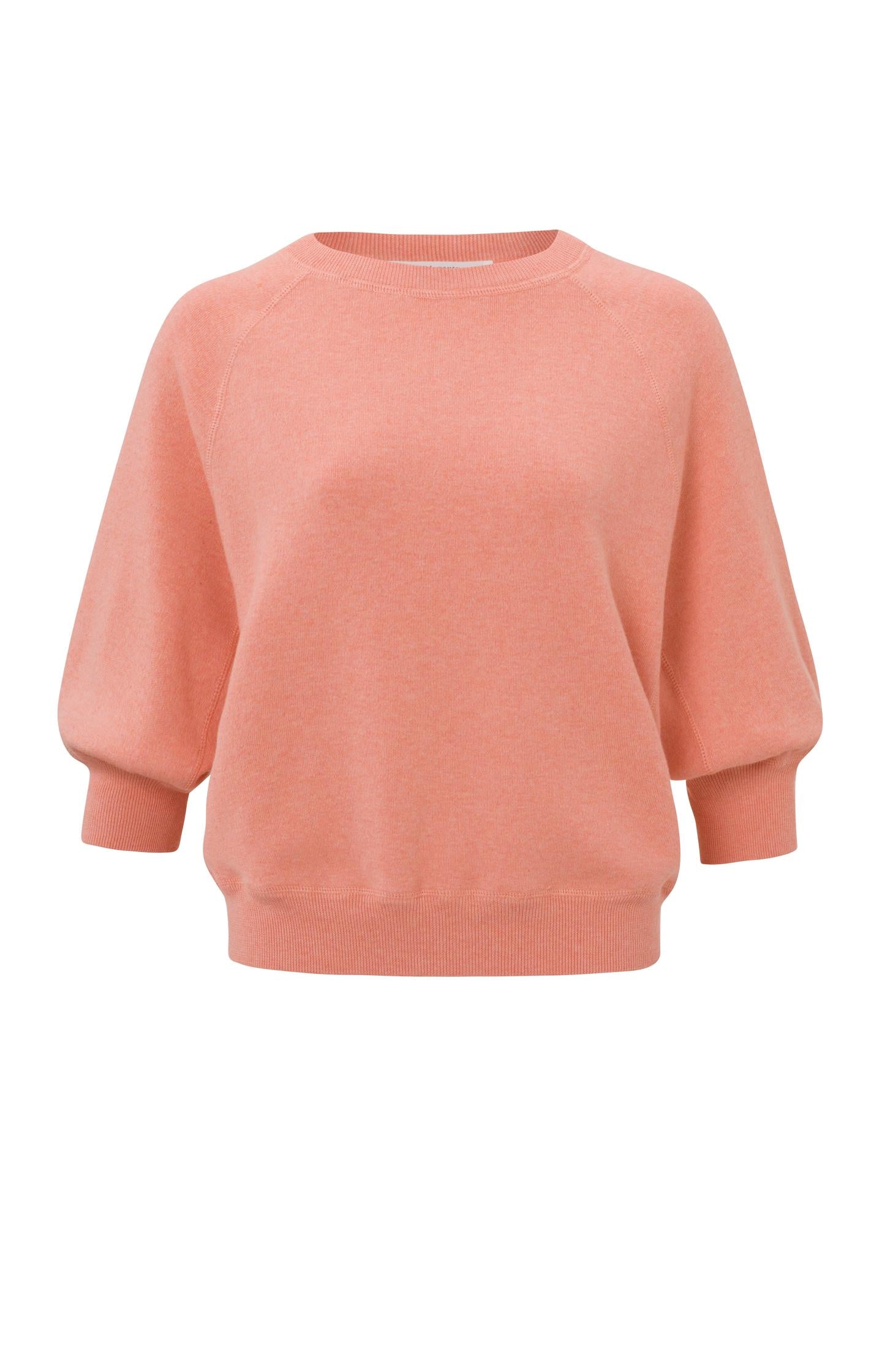 Sweater with round neck and mid-length raglan sleeves - Type: product