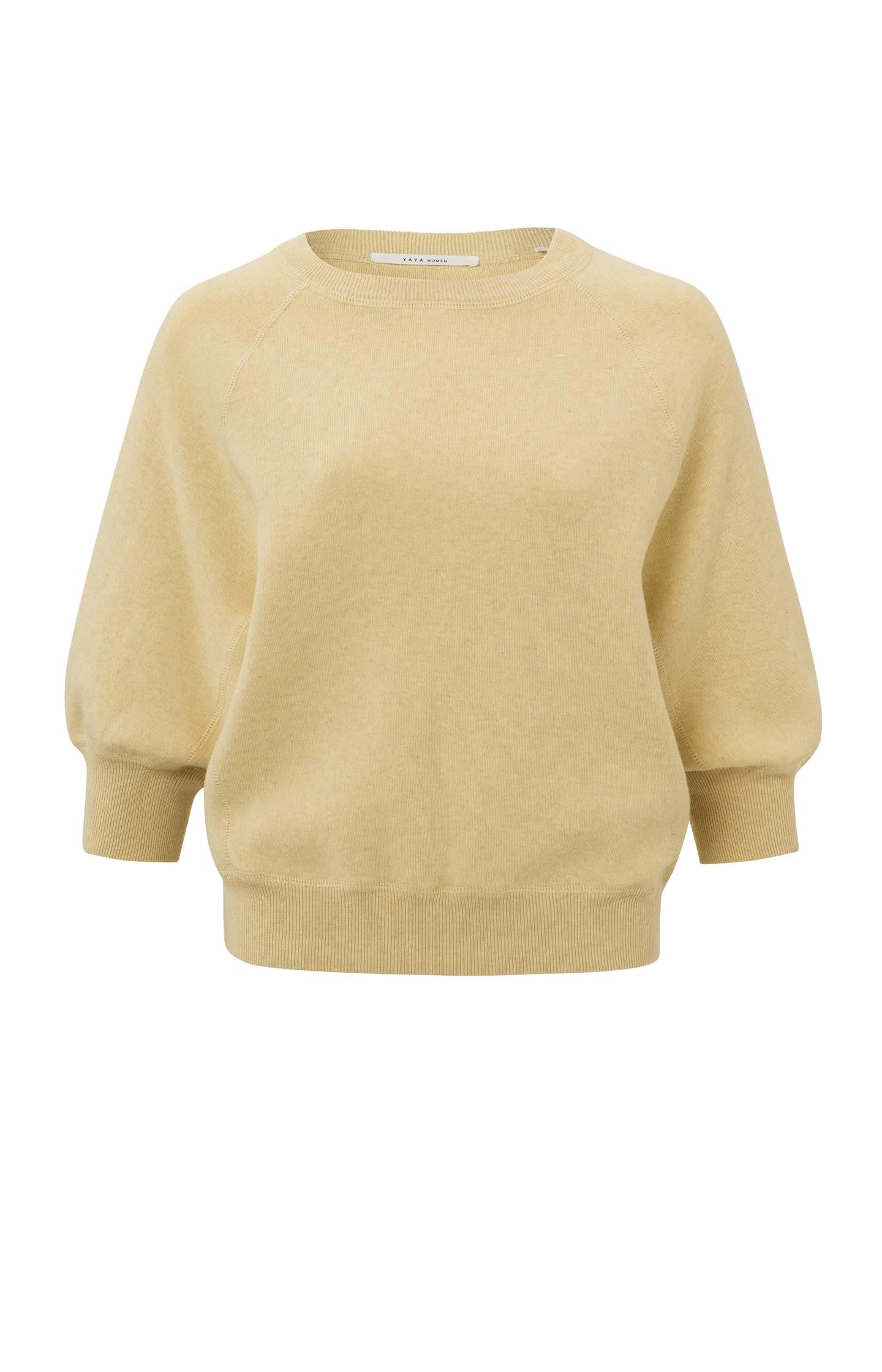 Sweater with round neck and mid-length raglan sleeves - Type: product