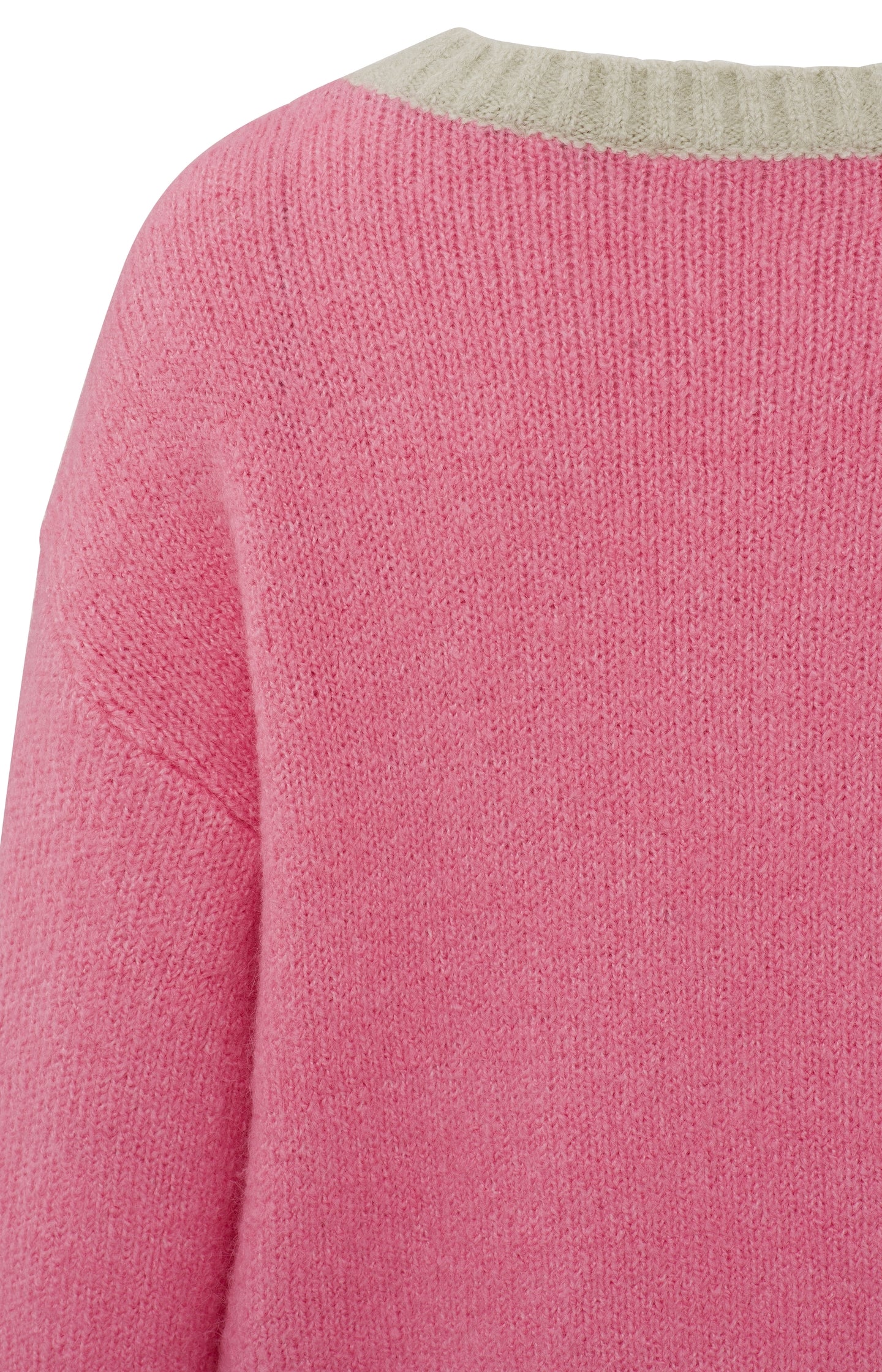 Sweater with round neck, long sleeves and dropped shoulders