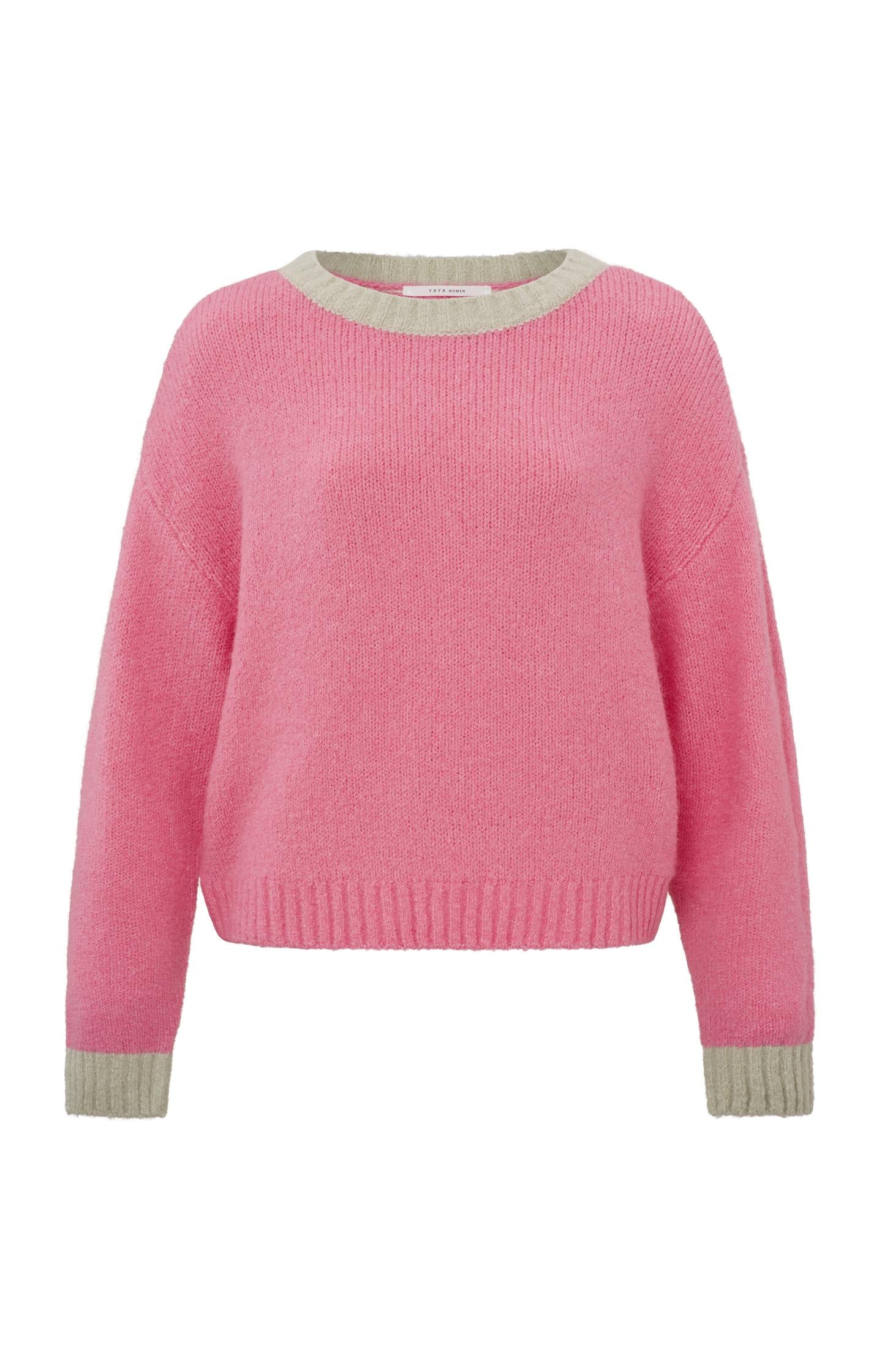 Sweater with round neck, long sleeves and dropped shoulders - Type: product