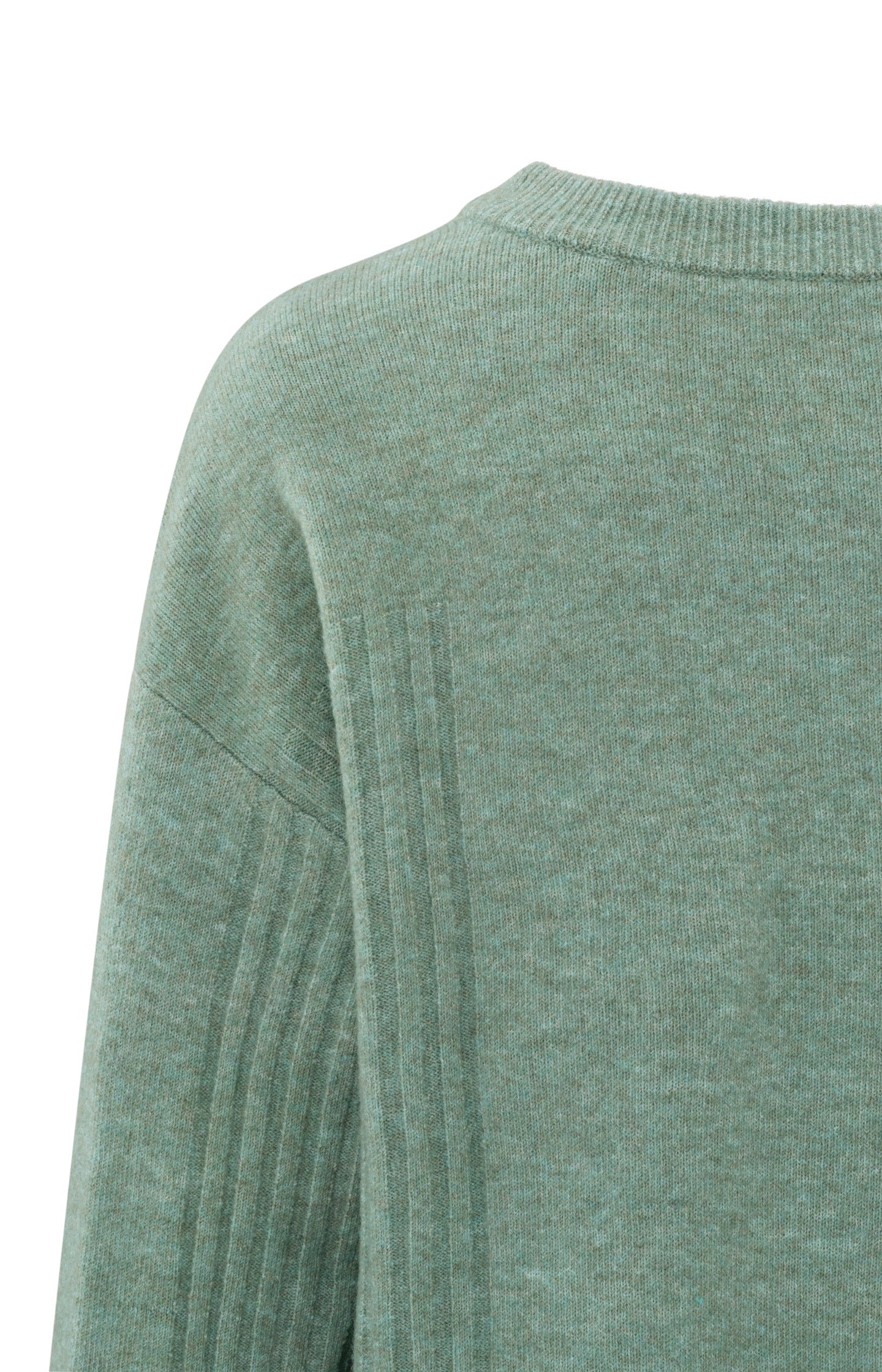 Sweater with round neck, long sleeves and rib detail