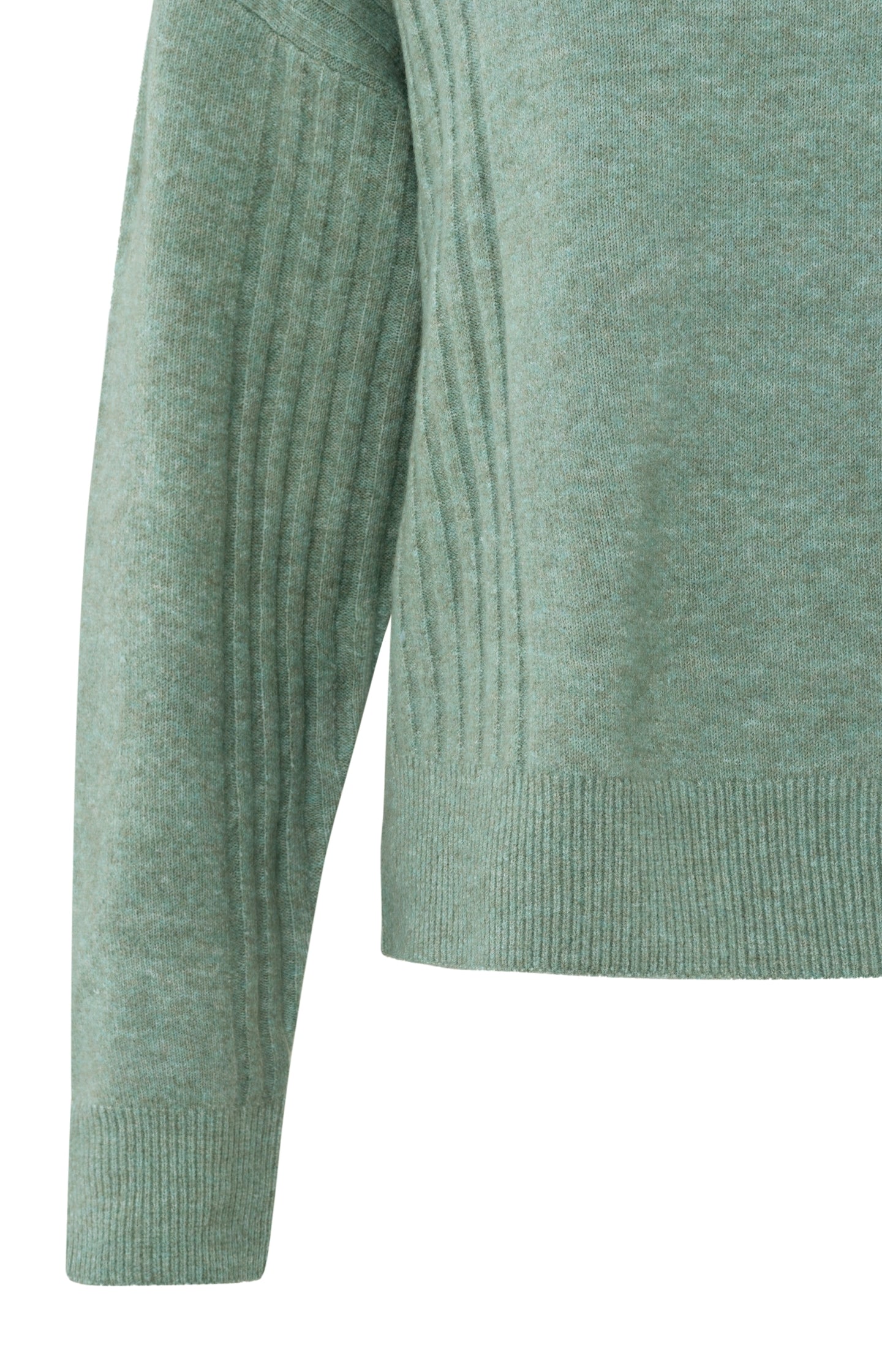 Sweater with round neck, long sleeves and rib detail