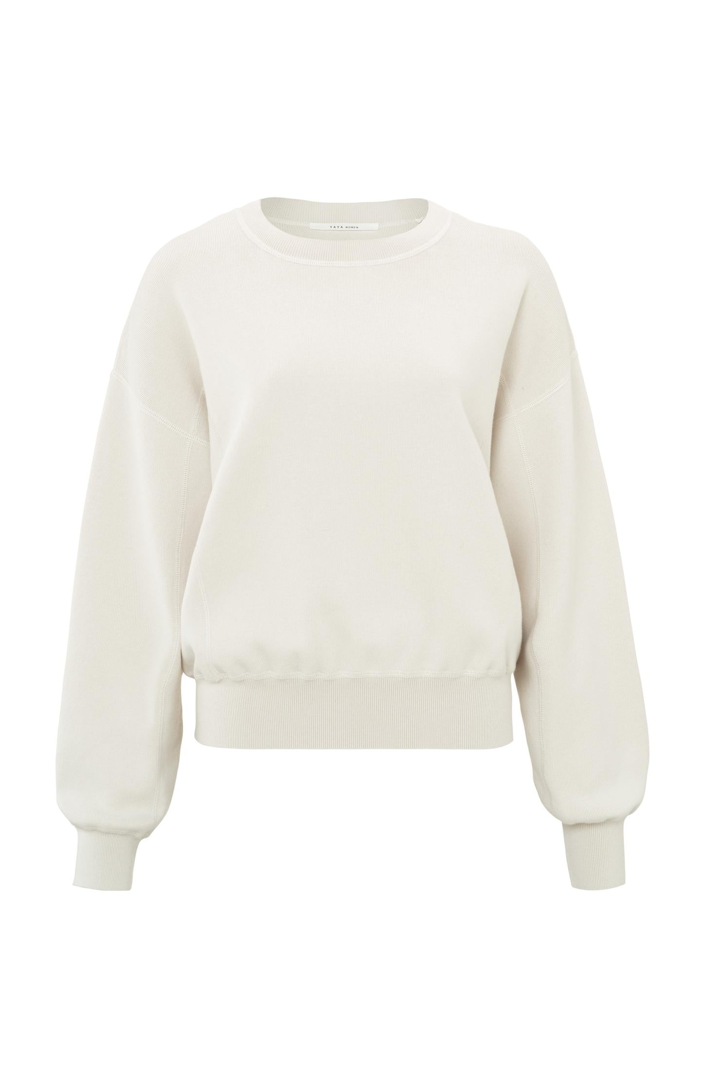 Sweater with round neck, long sleeves and seam details - Type: product