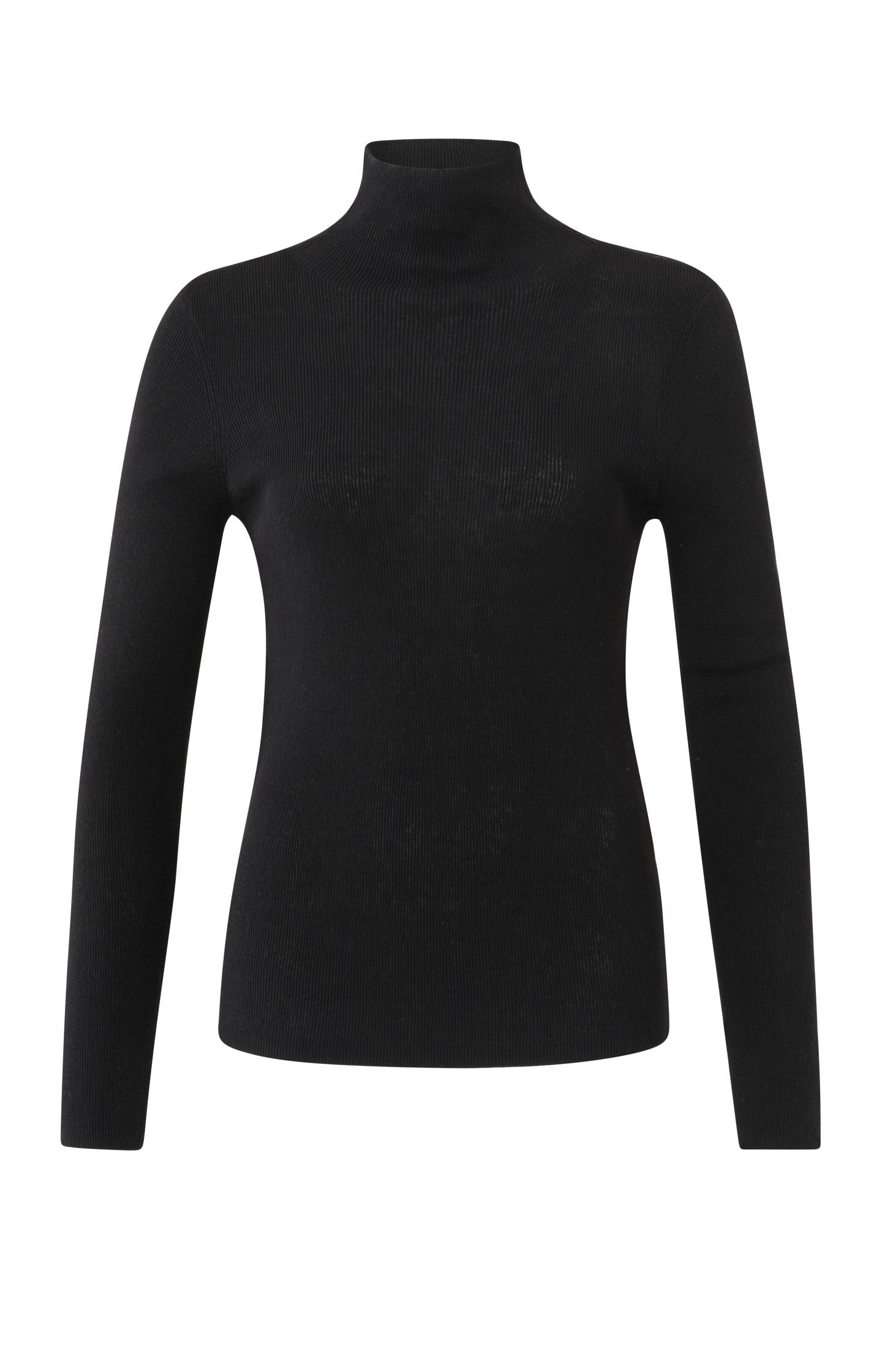 Sweater with turtleneck, long sleeves and ribbed details - Type: product