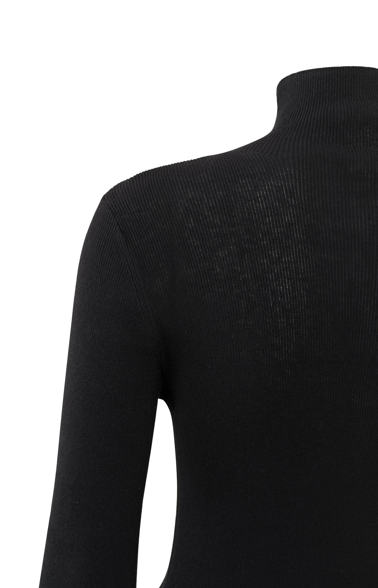 Sweater with turtleneck, long sleeves and ribbed details