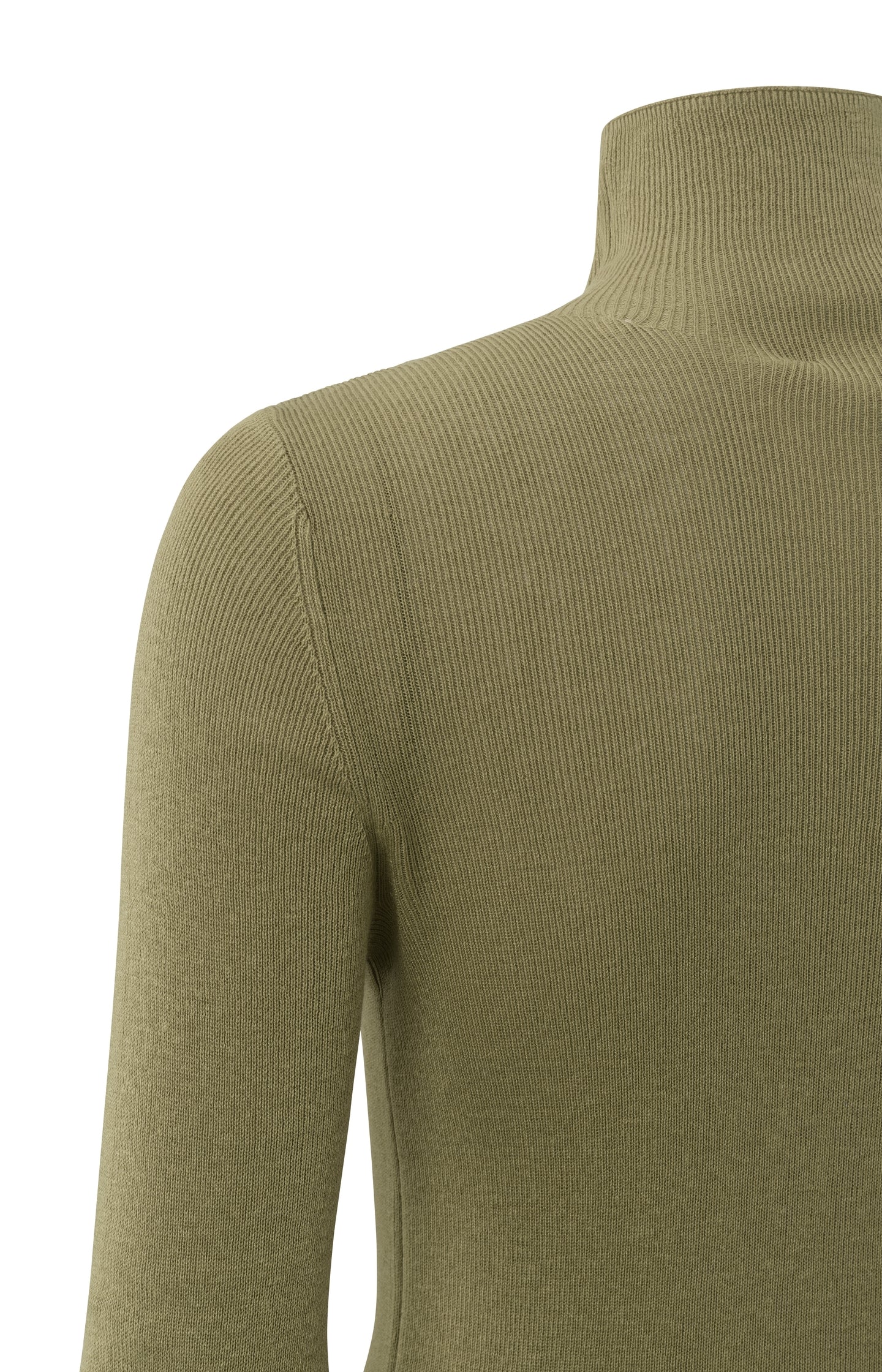 Sweater with turtleneck, long sleeves and ribbed details