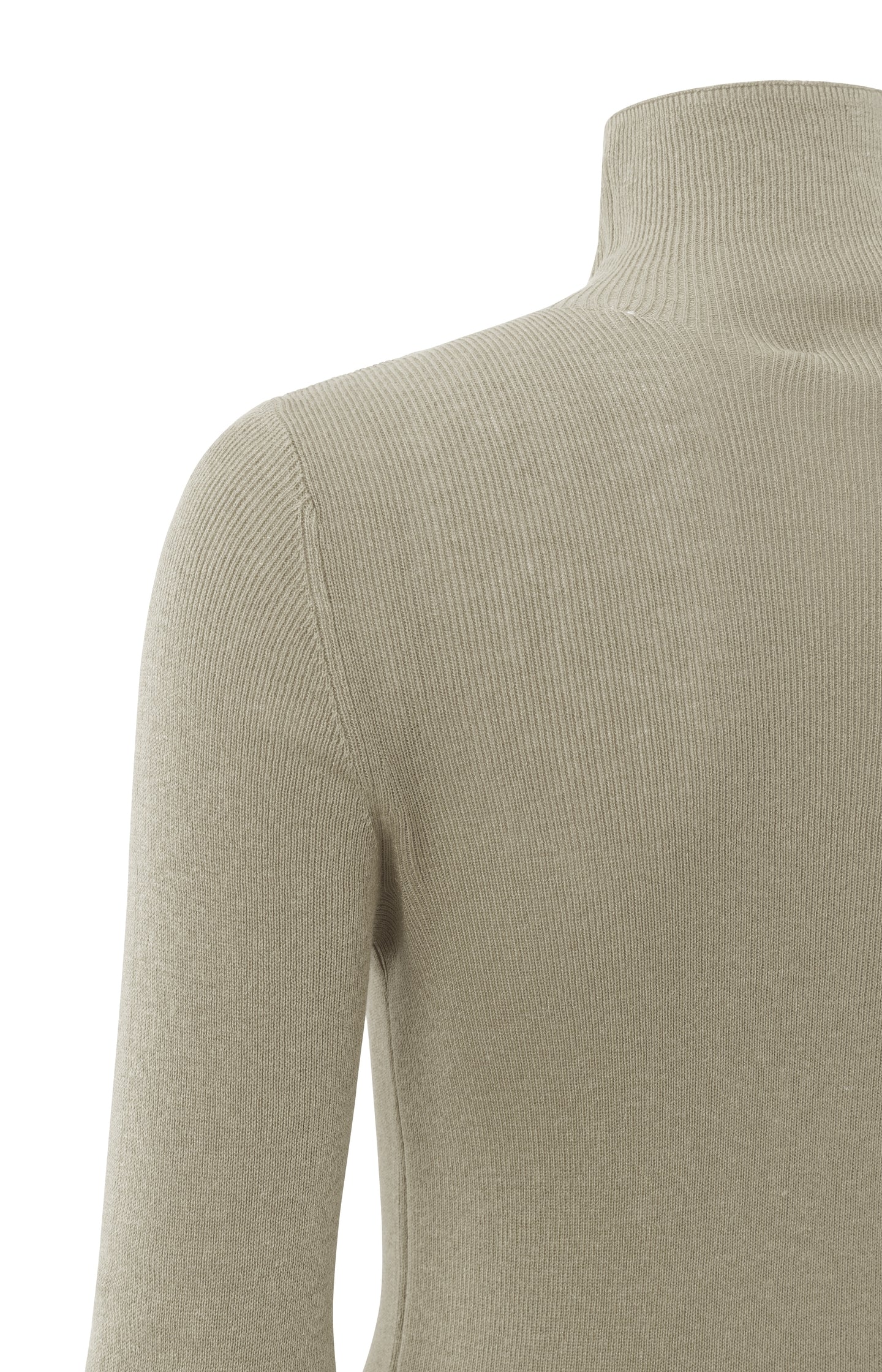 Sweater with turtleneck, long sleeves and ribbed details