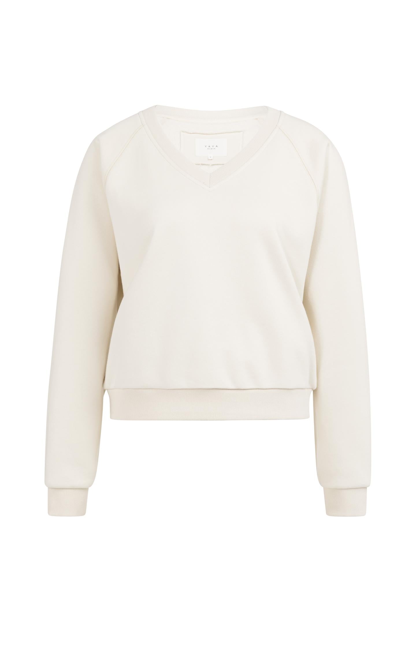 Sweater with V-neck and ribbed trims - Type: product