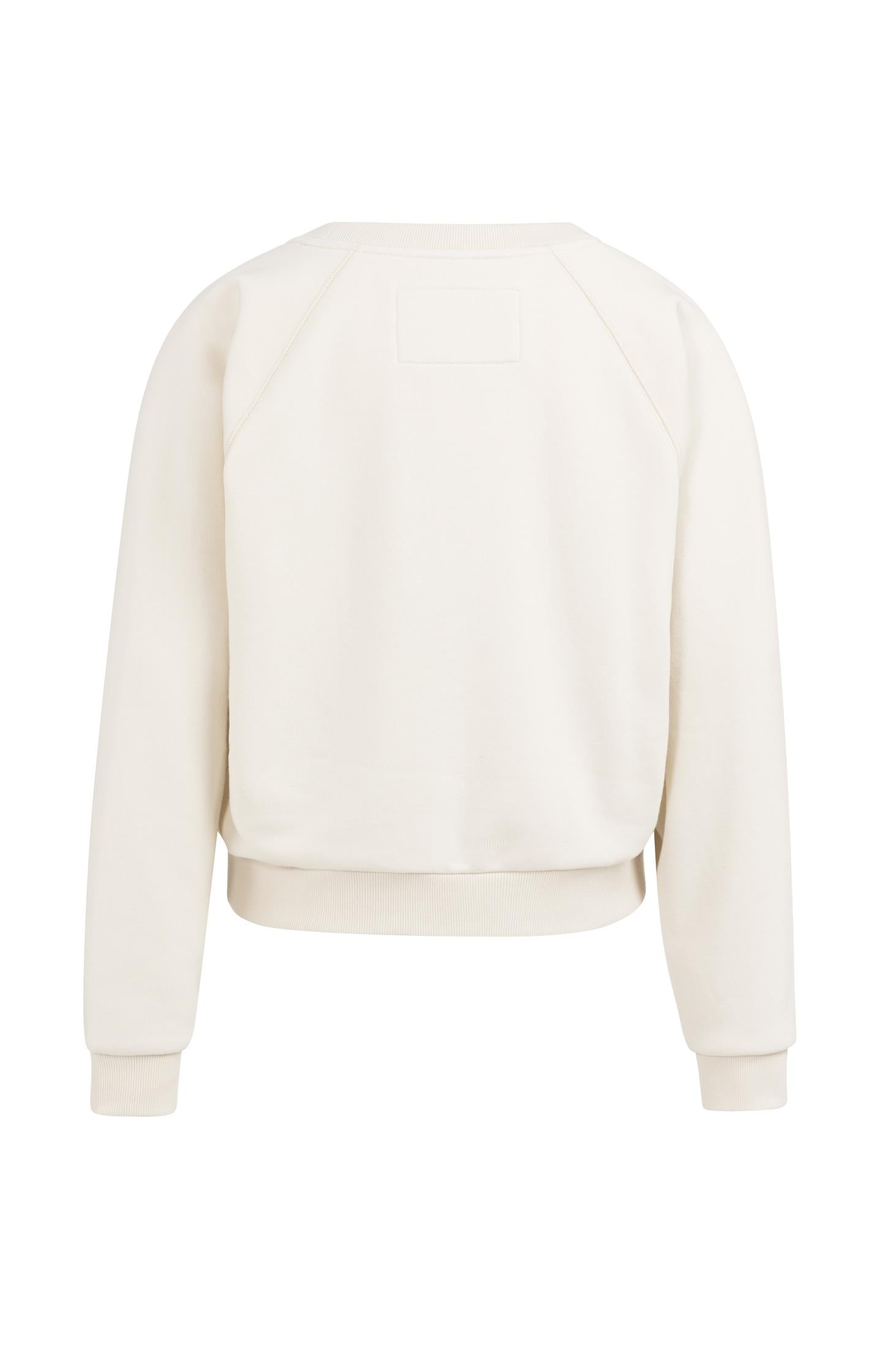 Sweater with V-neck and ribbed trims