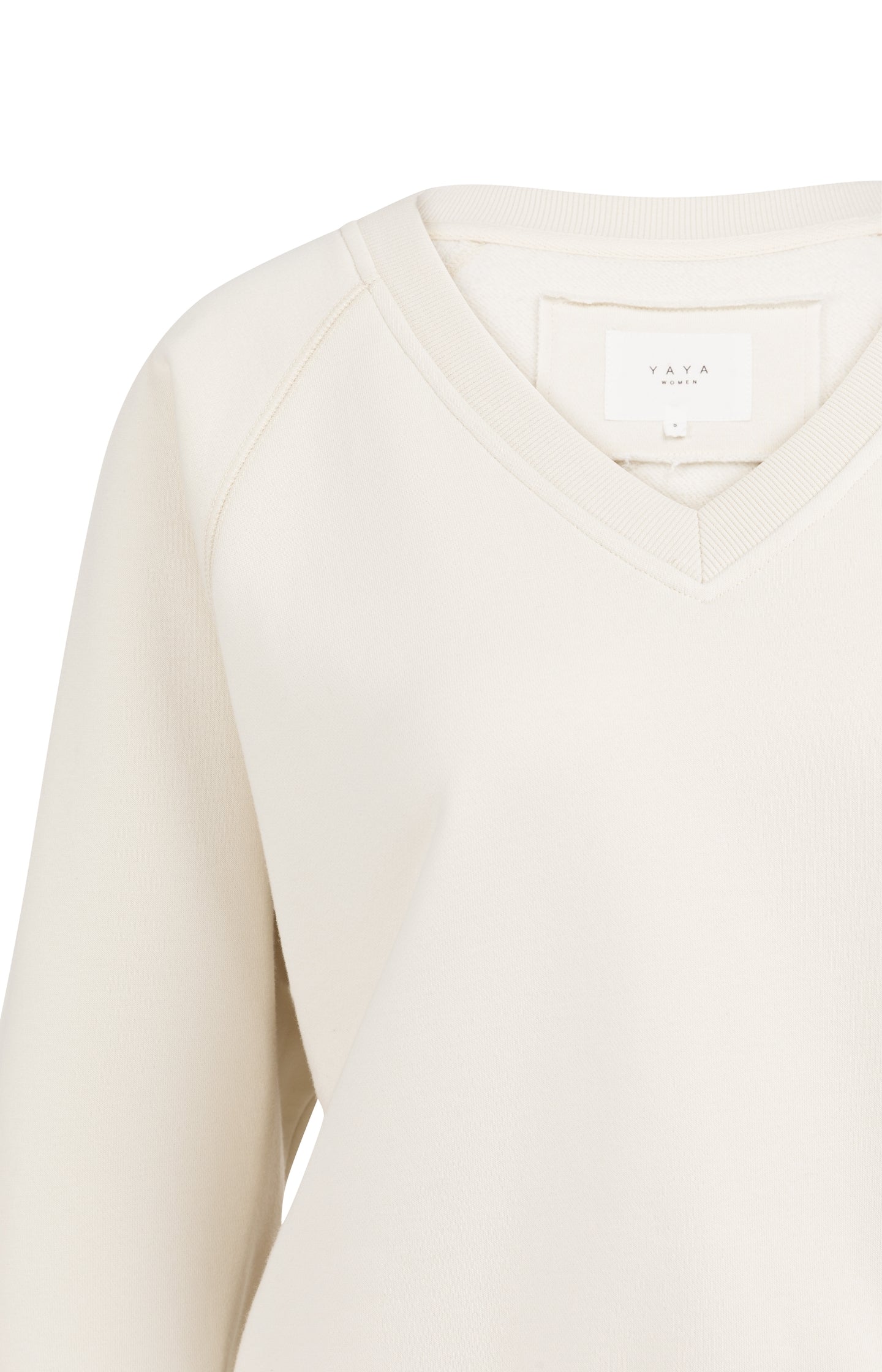 Sweater with V-neck and ribbed trims