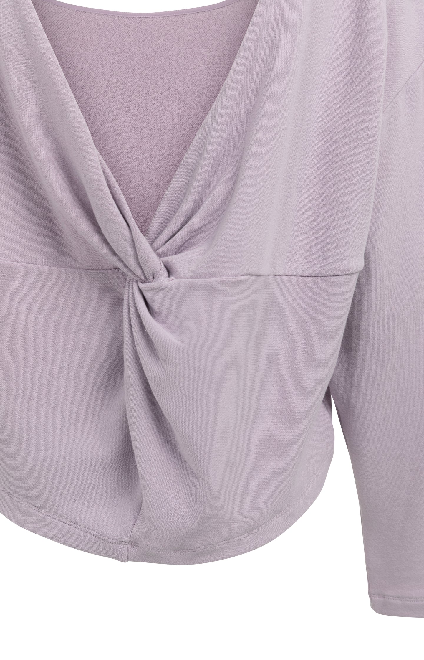 Sweater with V-neck and twisted detail at the back