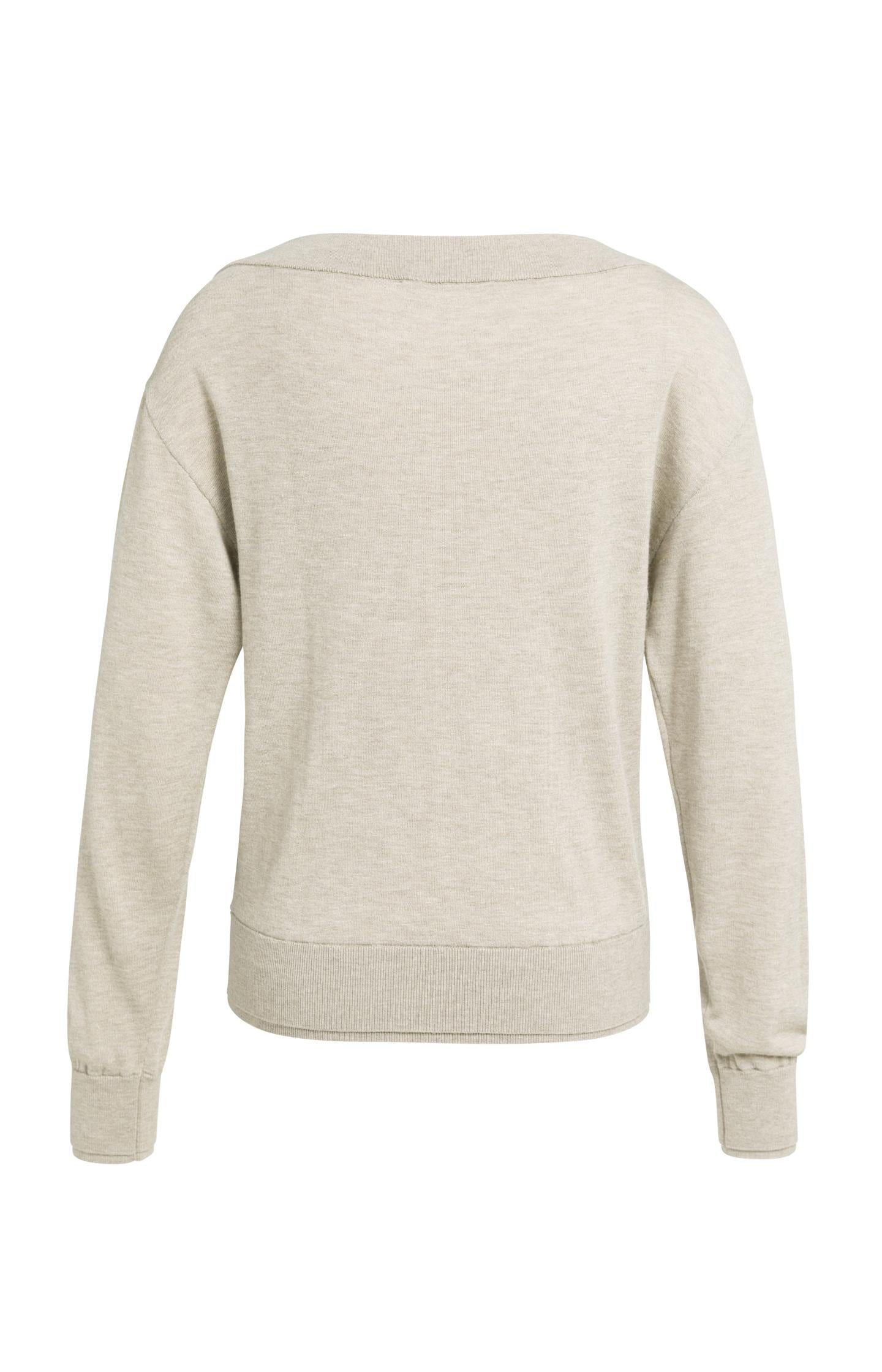 Sweater with wide boat neck and long sleeves - Type: lookbook