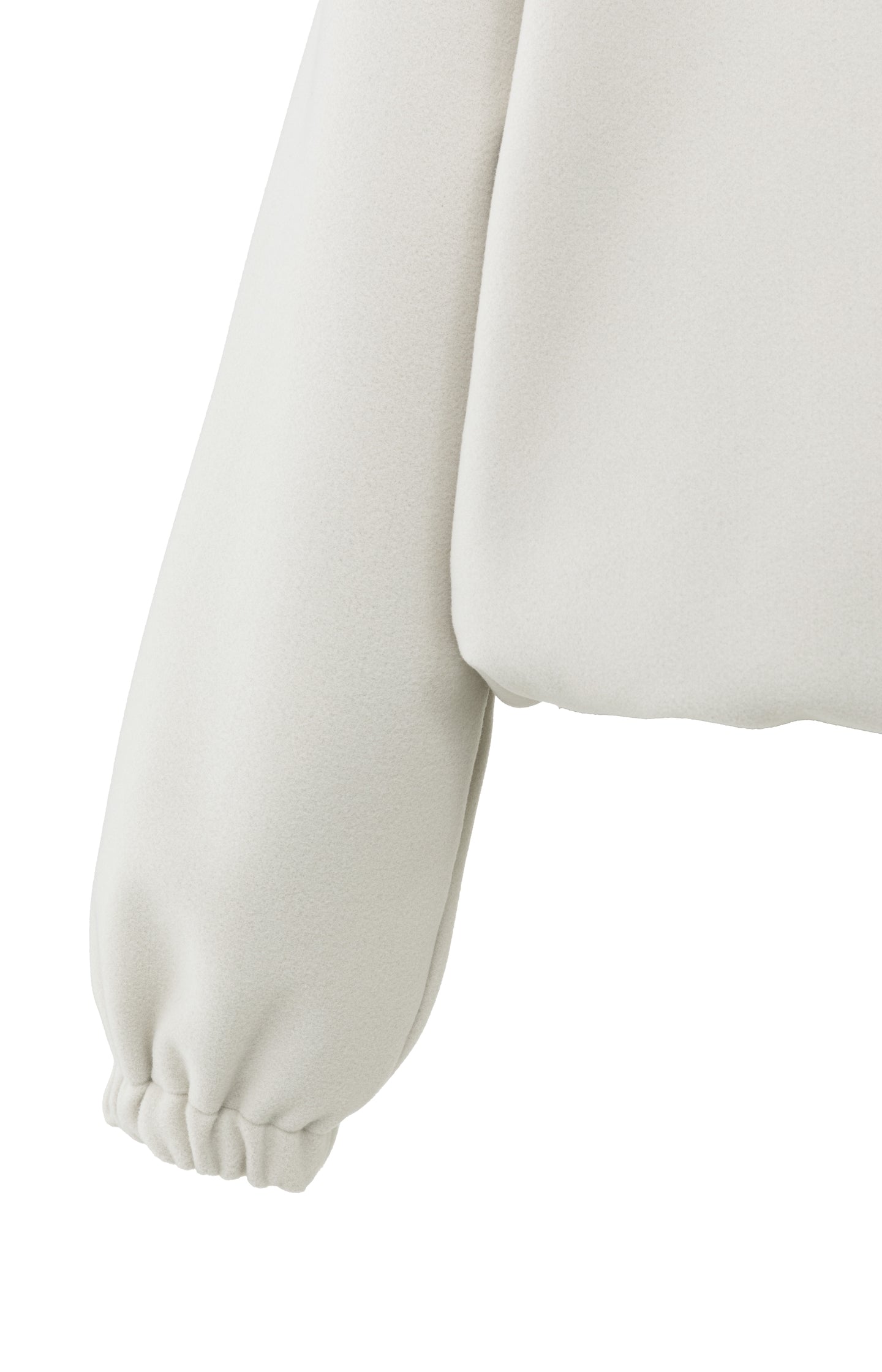Sweatshirt with balloon sleeves and zip collar