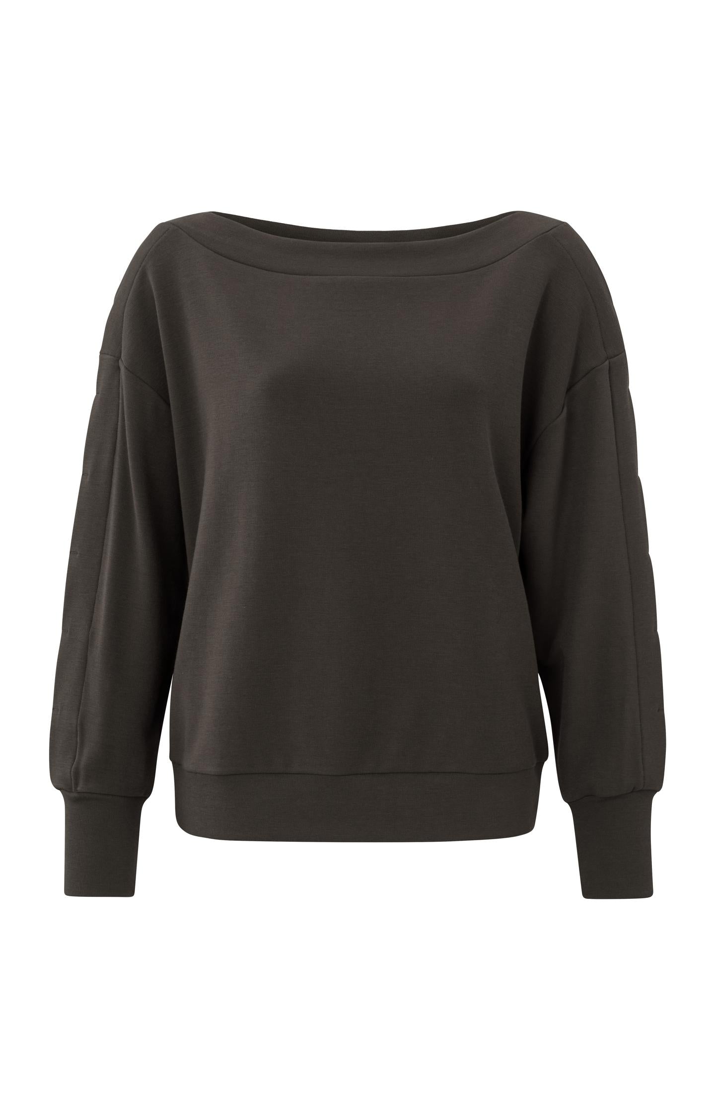 Sweatshirt with boatneck, long sleeves with detail - Type: product