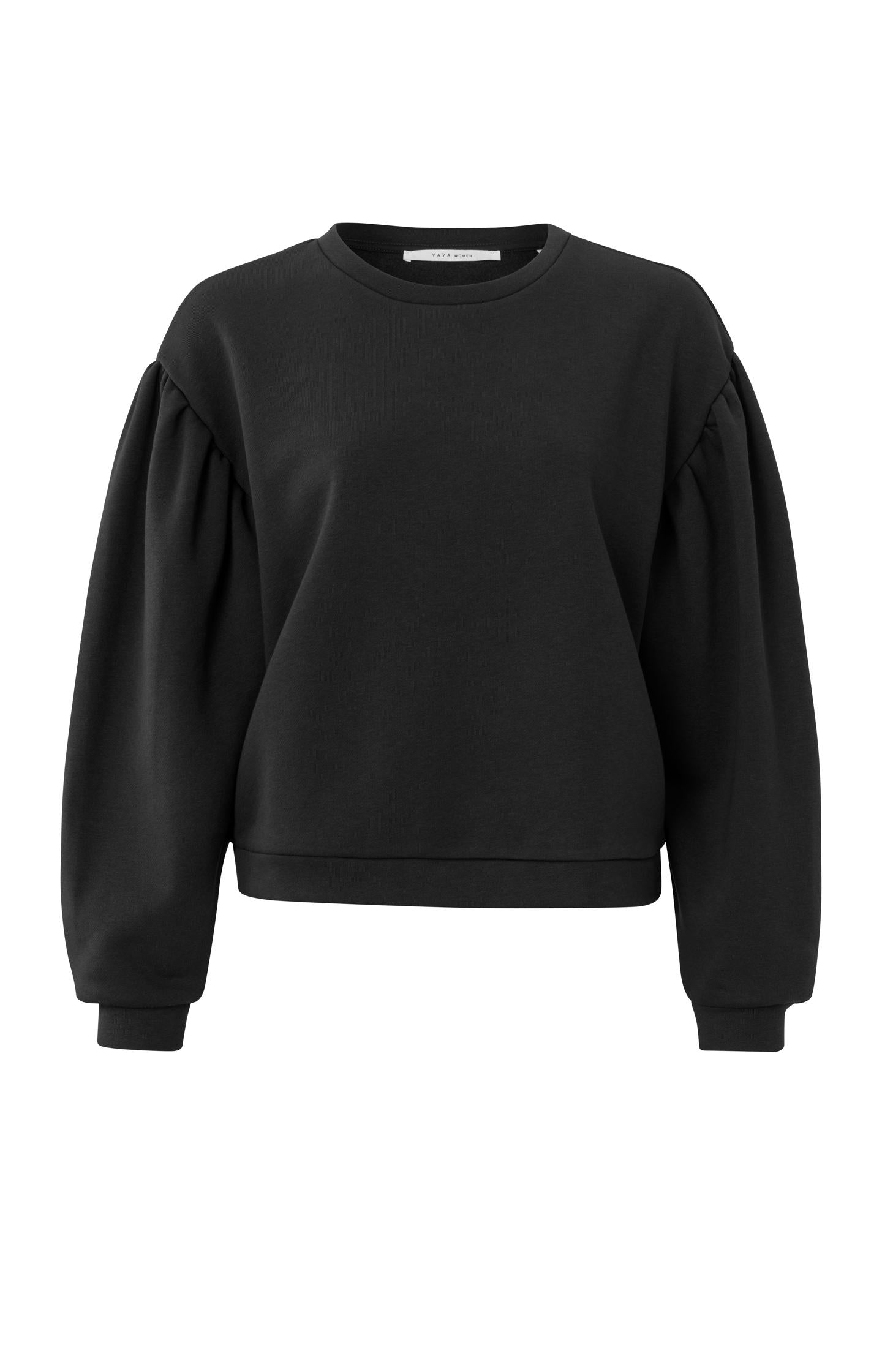 Sweatshirt with crewneck and long puff sleeves - Type: product