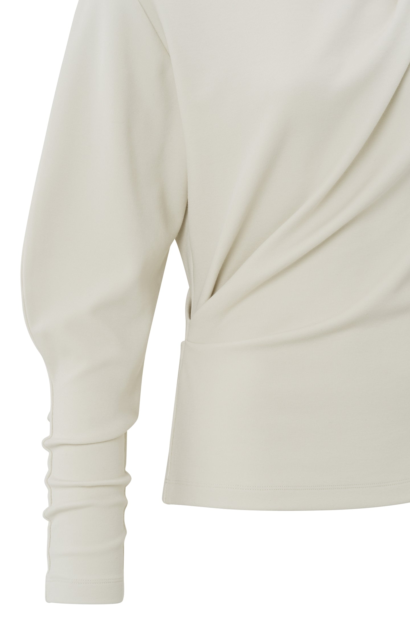 Sweatshirt with crewneck, long puff sleeves and detail