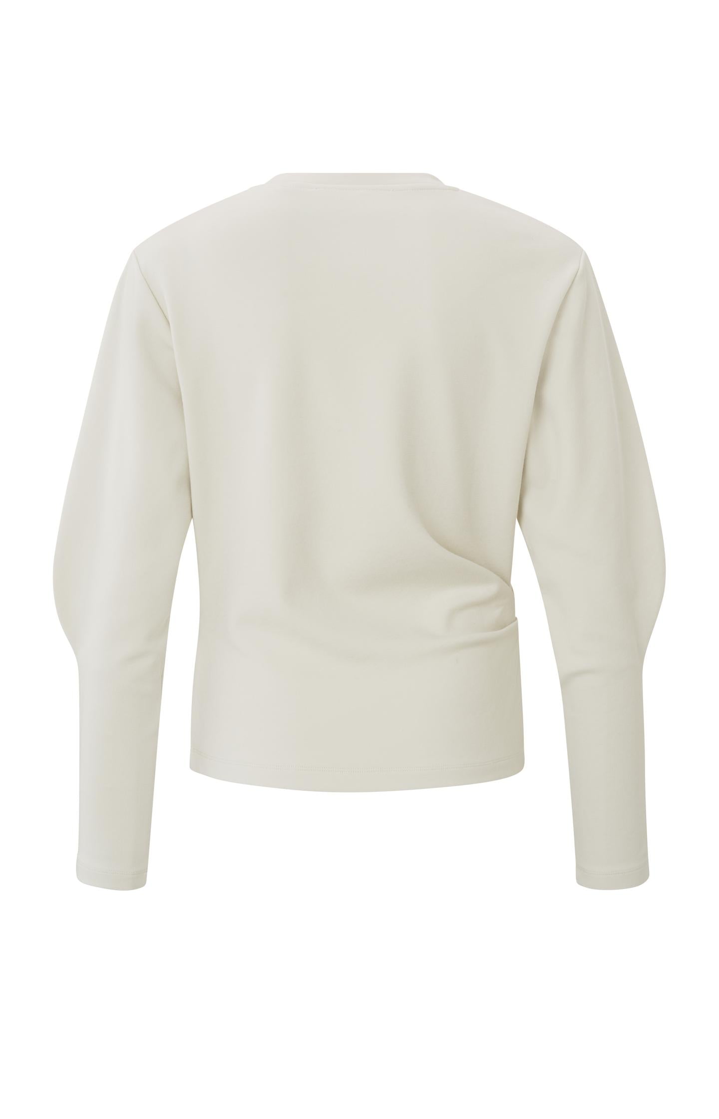 Sweatshirt with crewneck, long puff sleeves and detail