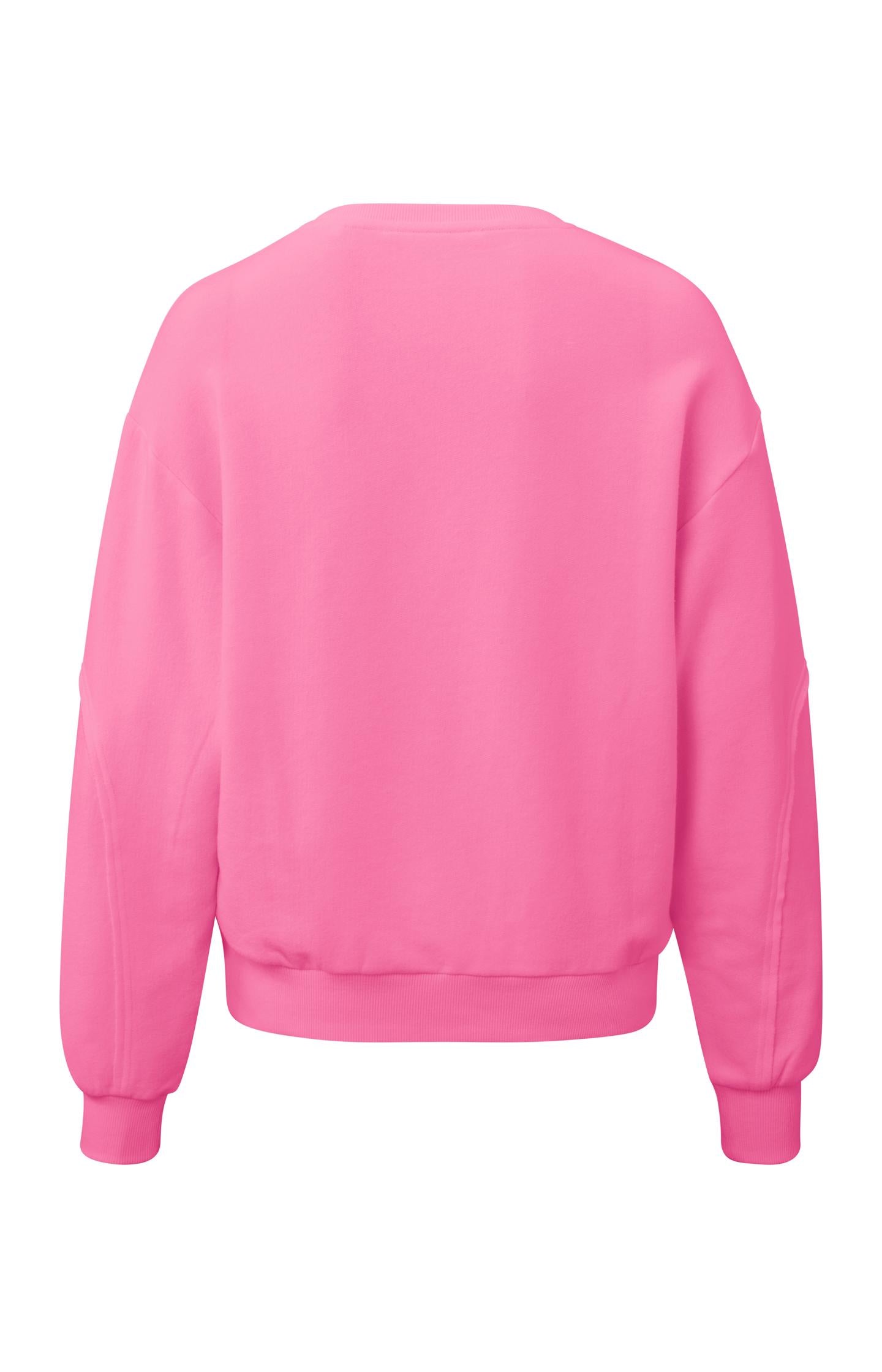 Sweatshirt with crewneck, long sleeves and seam details