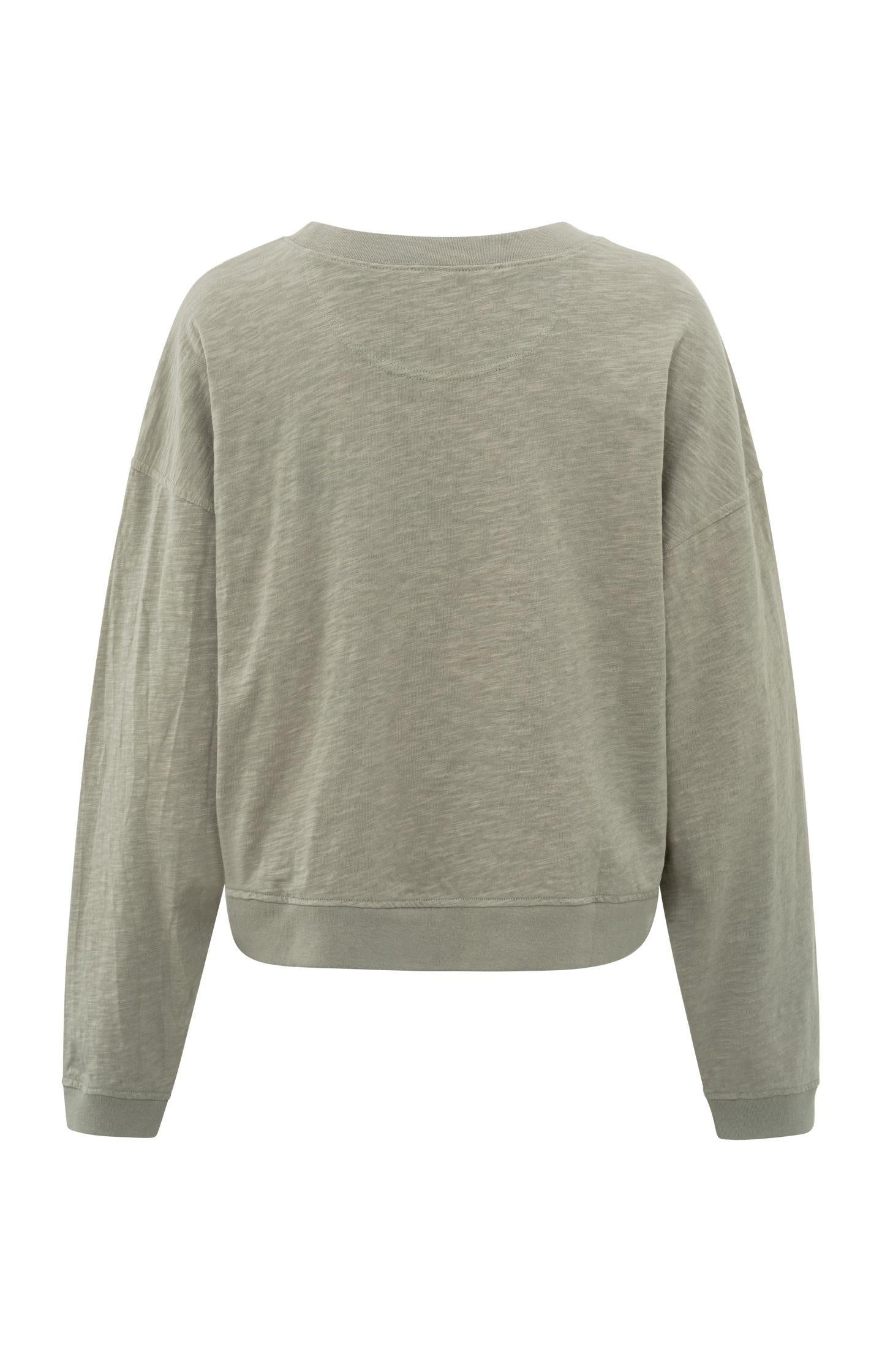 Sweatshirt with crewneck, long sleeves and slub effect