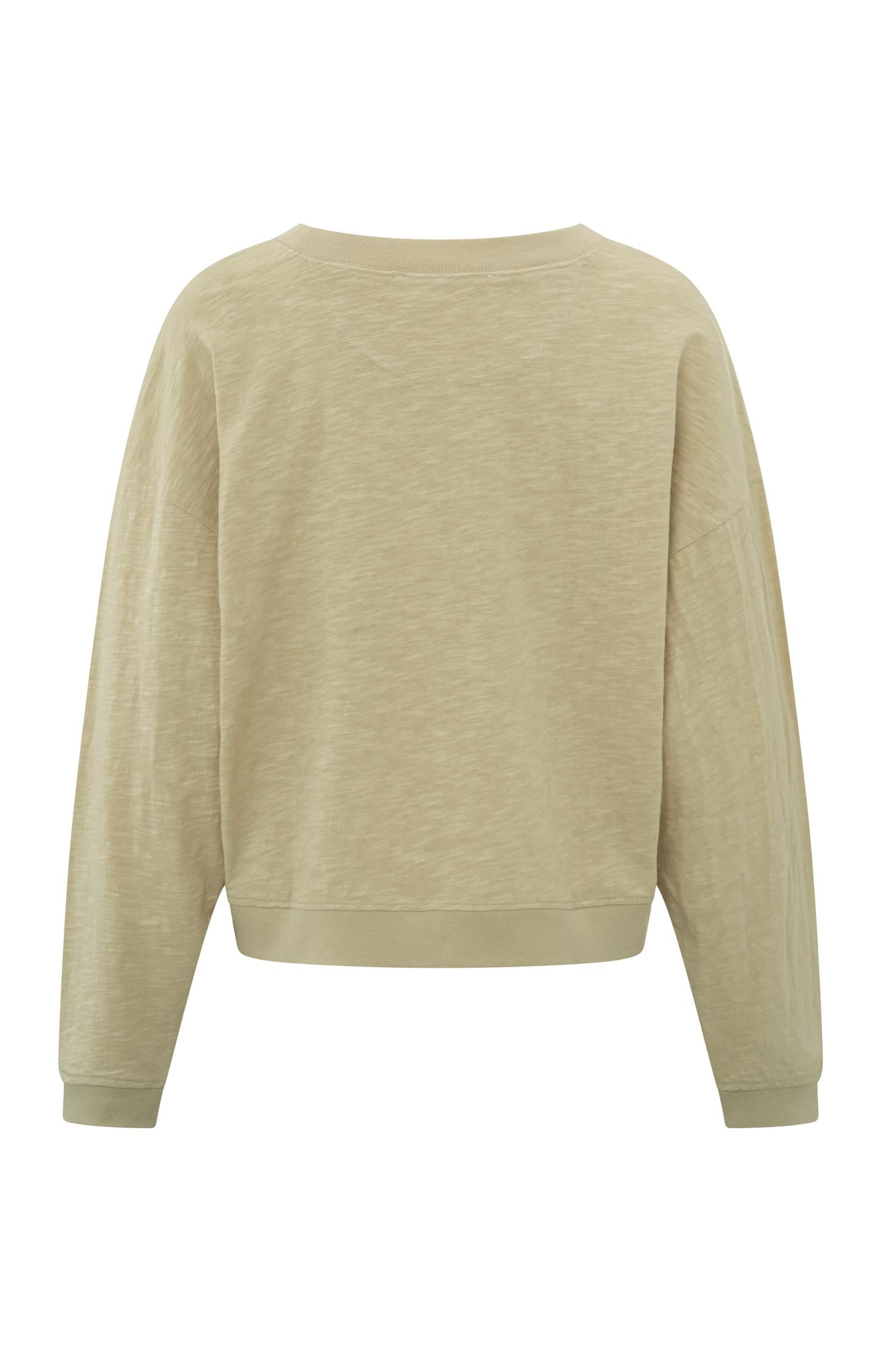 Sweatshirt with crewneck, long sleeves and slub effect