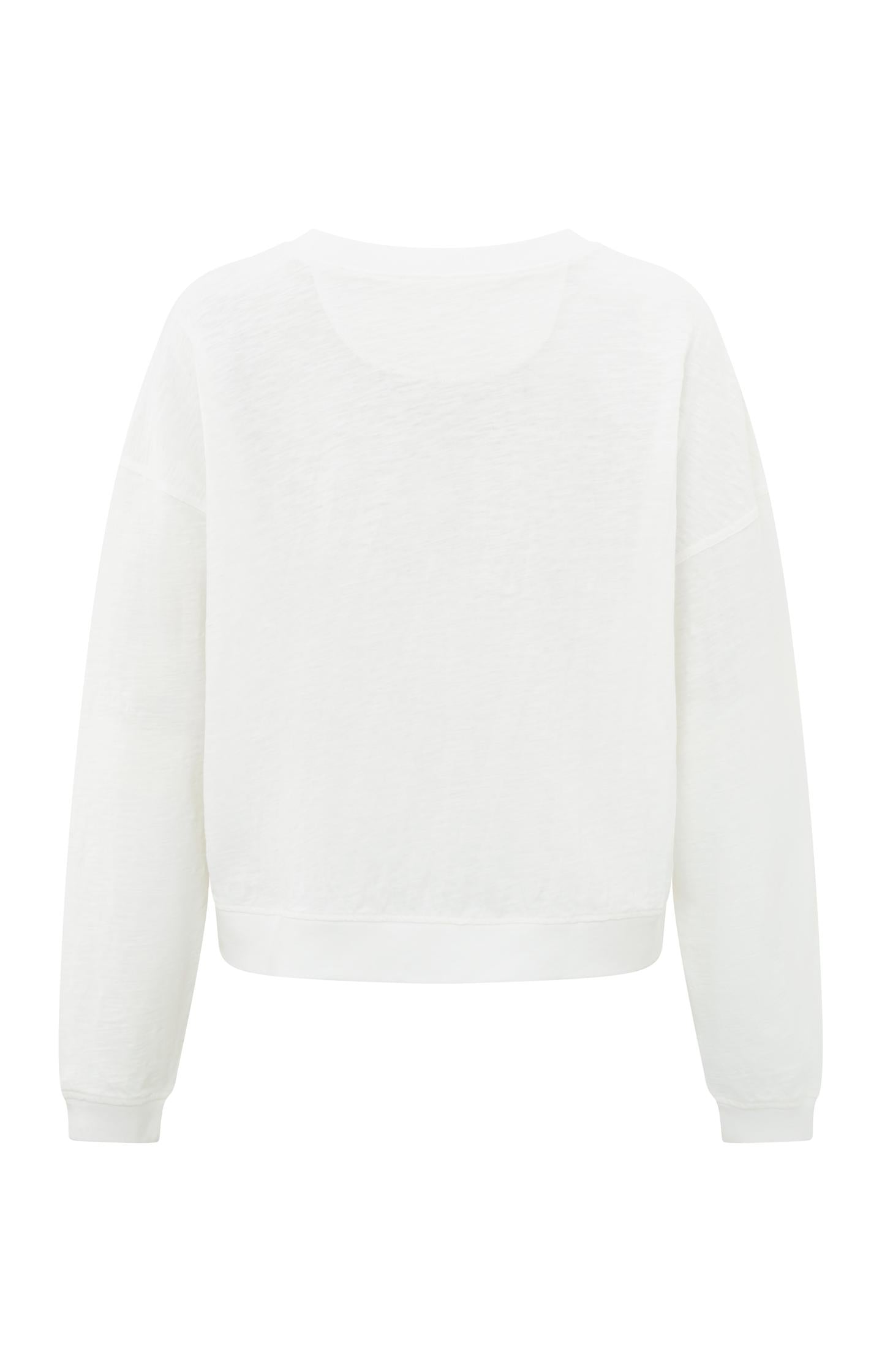 Sweatshirt with crewneck, long sleeves and slub effect