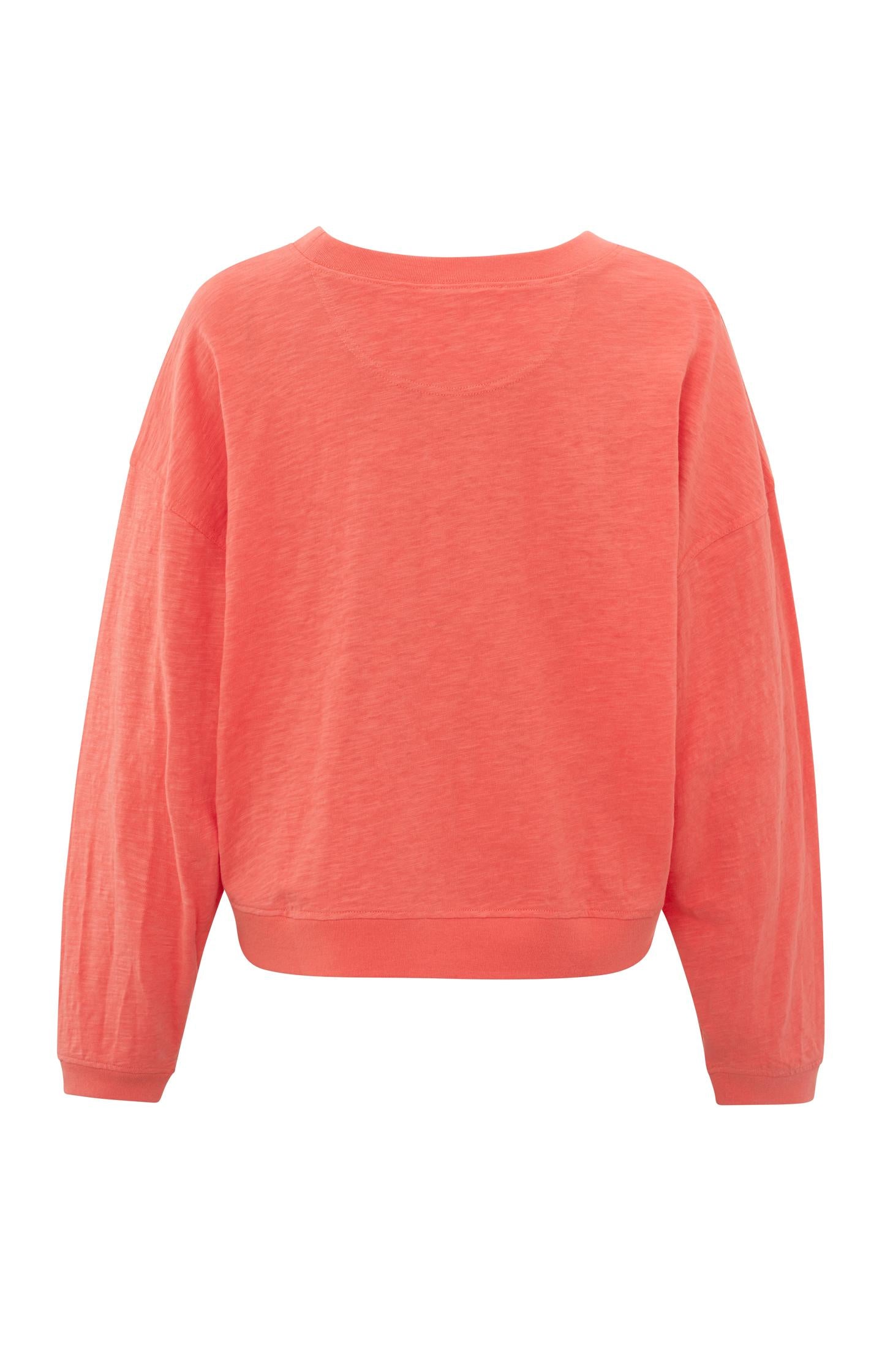 Sweatshirt with crewneck, long sleeves and slub effect