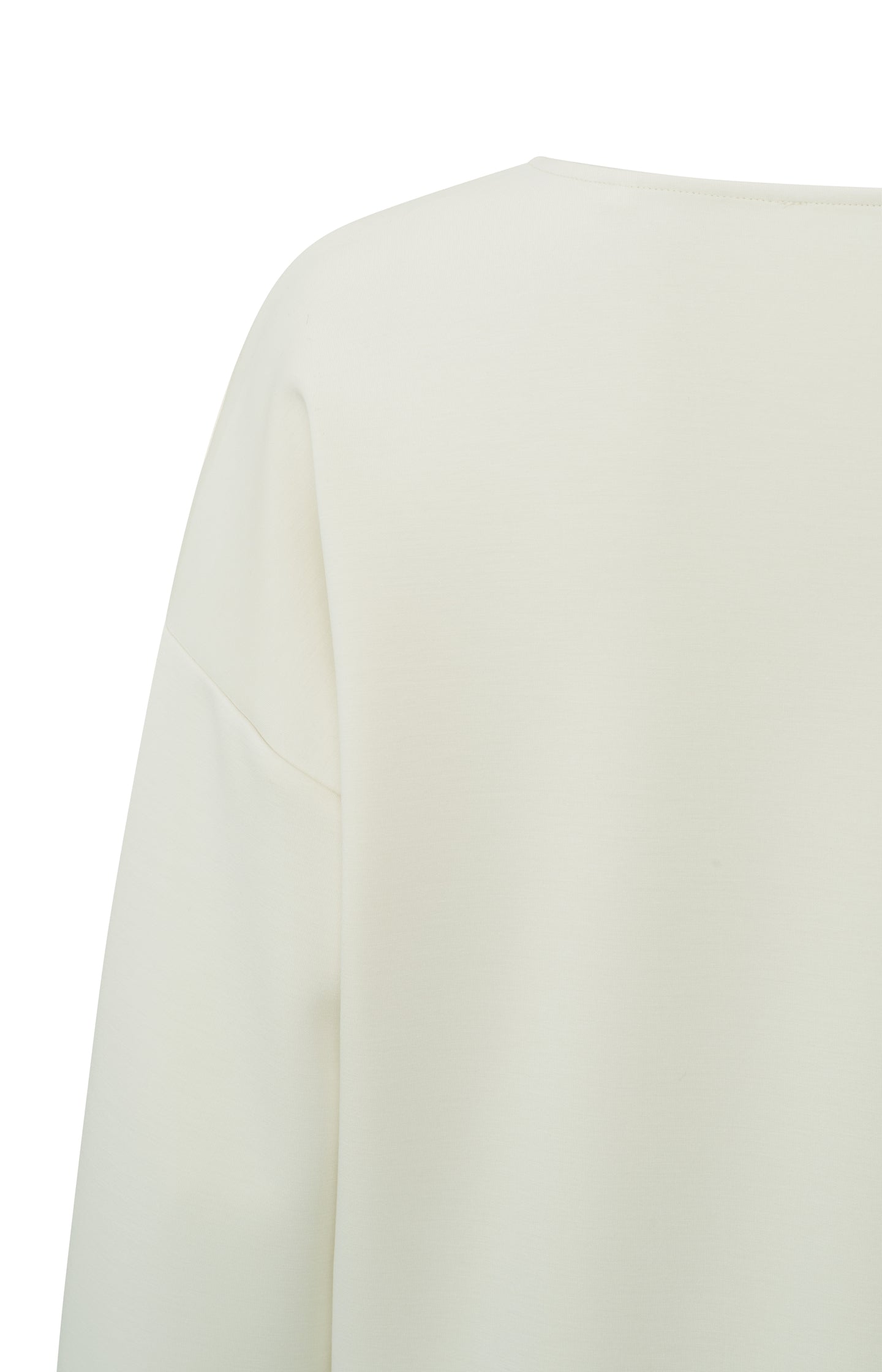 Sweatshirt with deep V-neck, long sleeves in wide fit