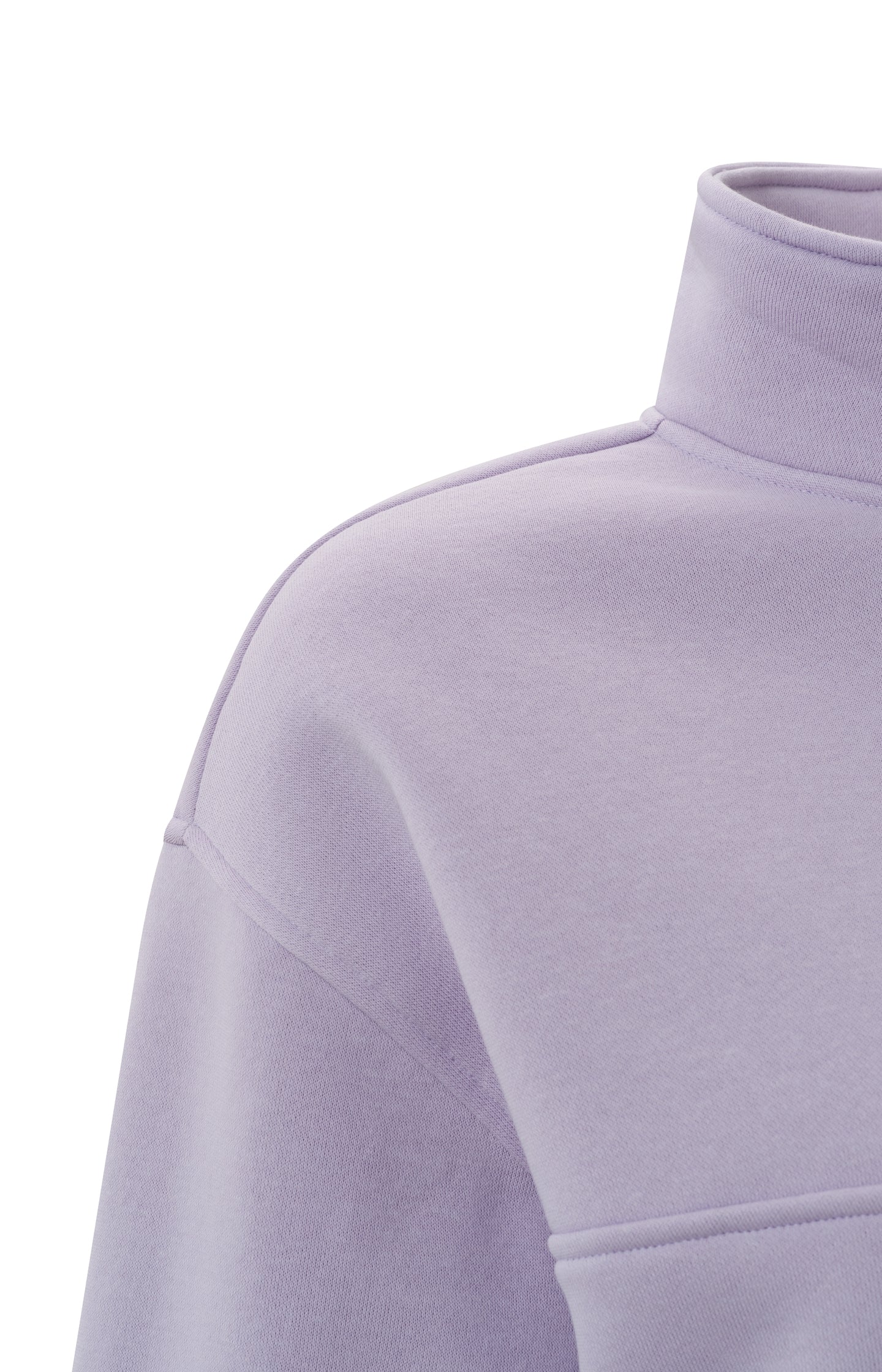 Sweatshirt with high neck, long sleeves and a front zipper