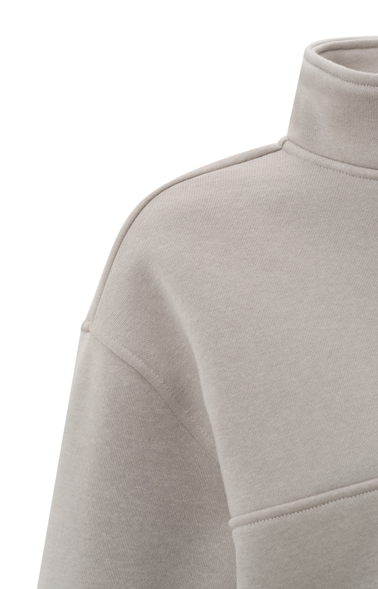 Sweatshirt with high neck, long sleeves and a front zipper