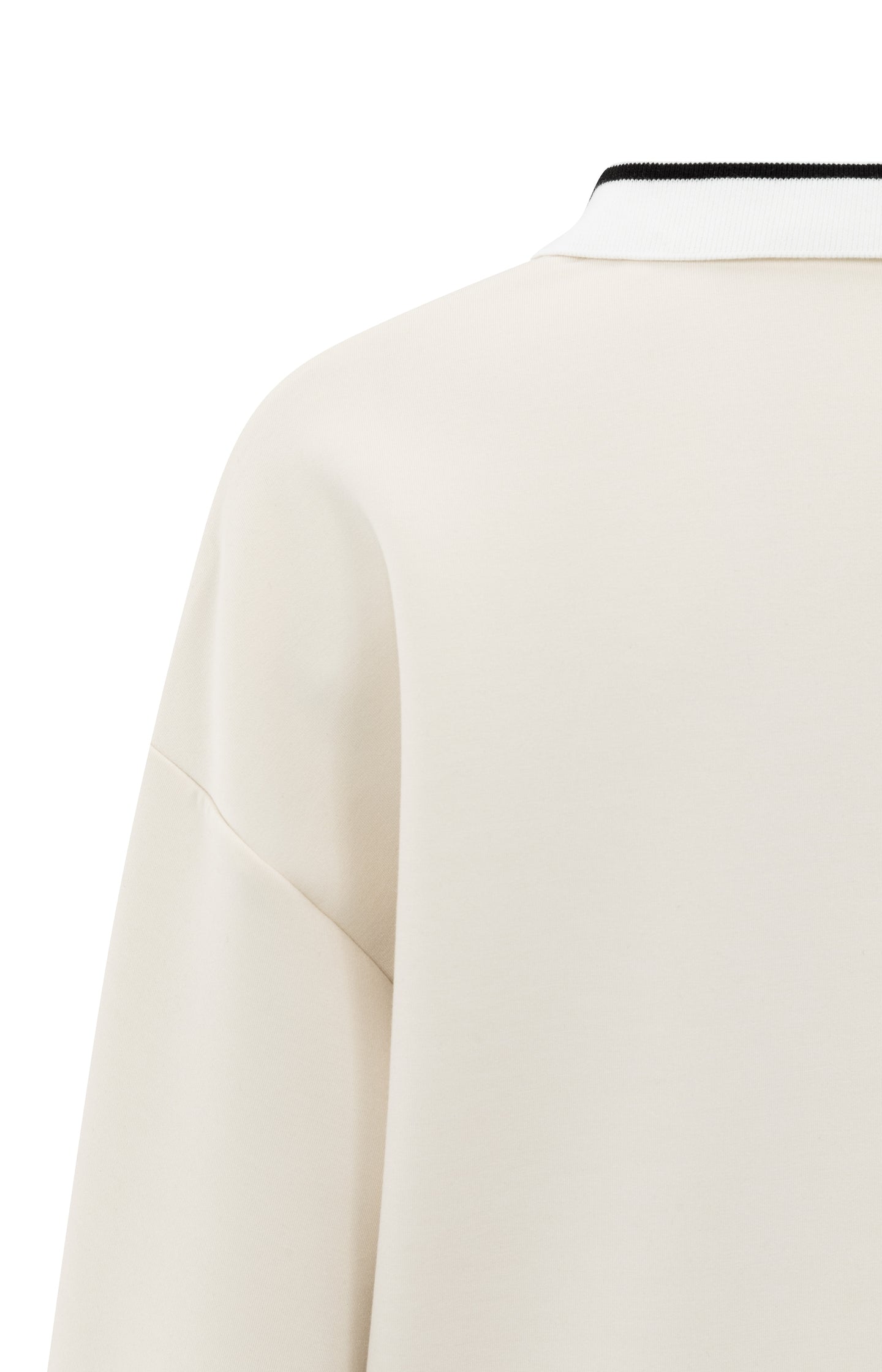Sweatshirt with polo collar and V-neck