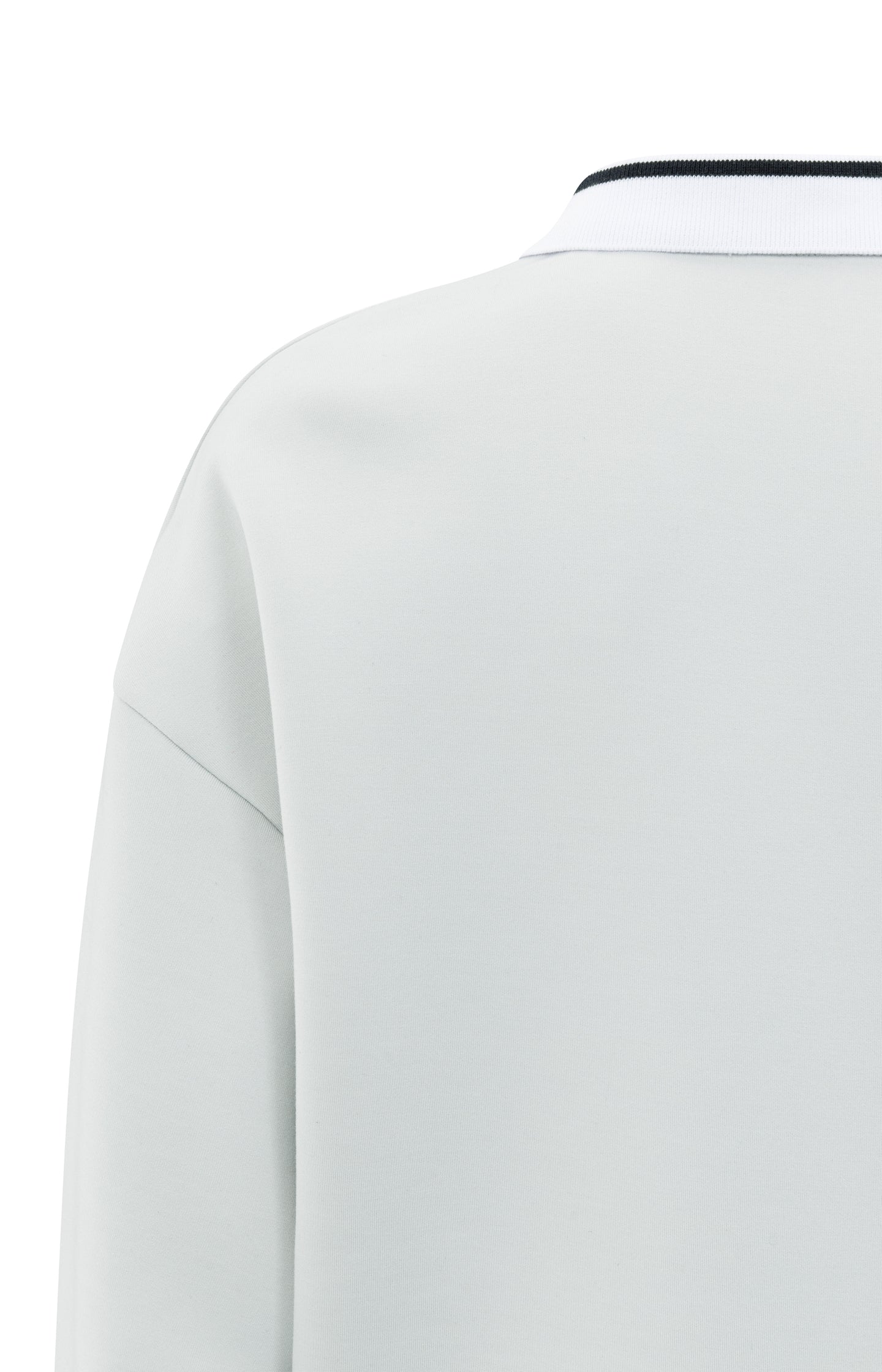 Sweatshirt with polo collar and V-neck