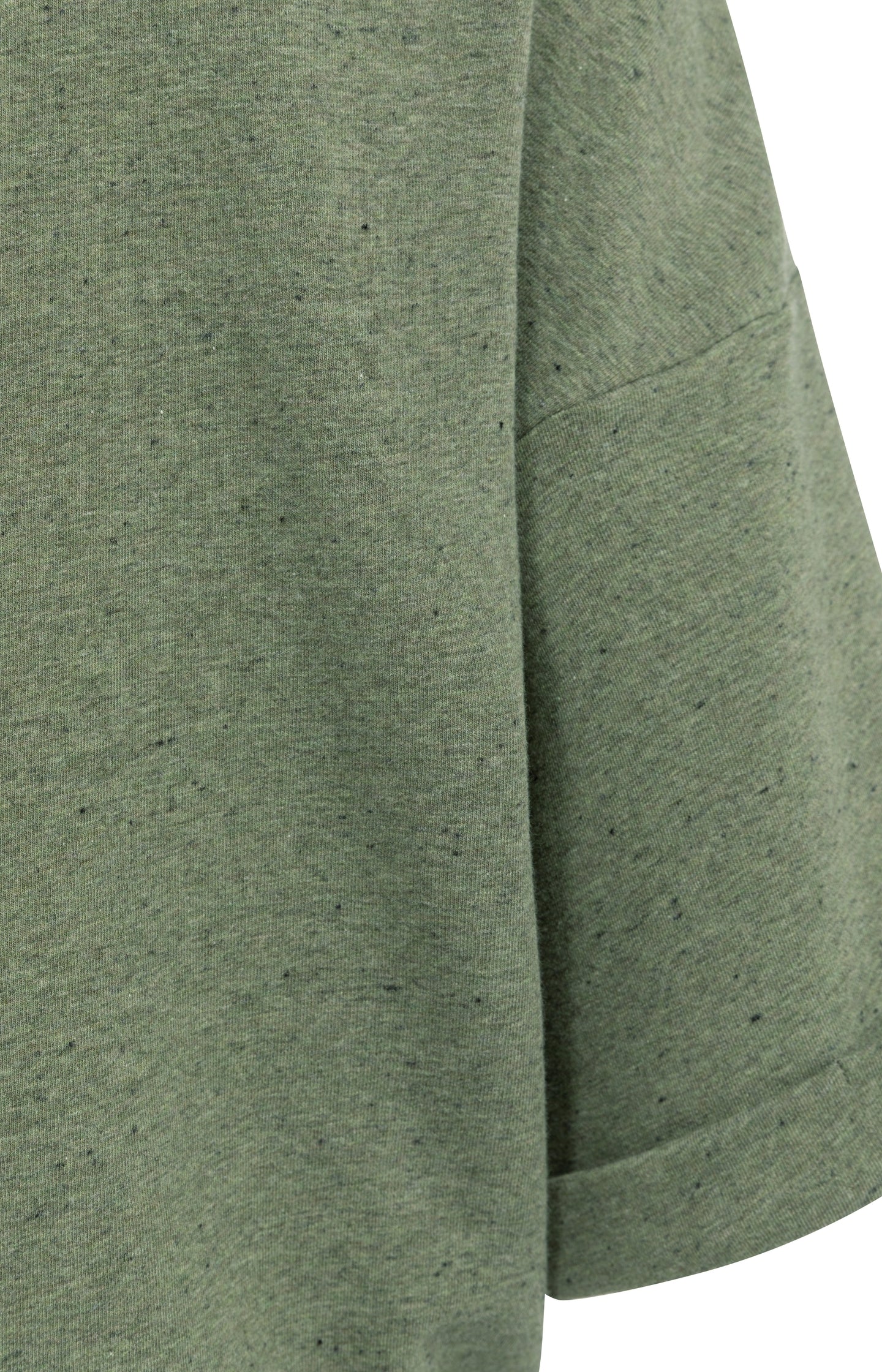 Sweatshirt with rolled cuffs and drawcord