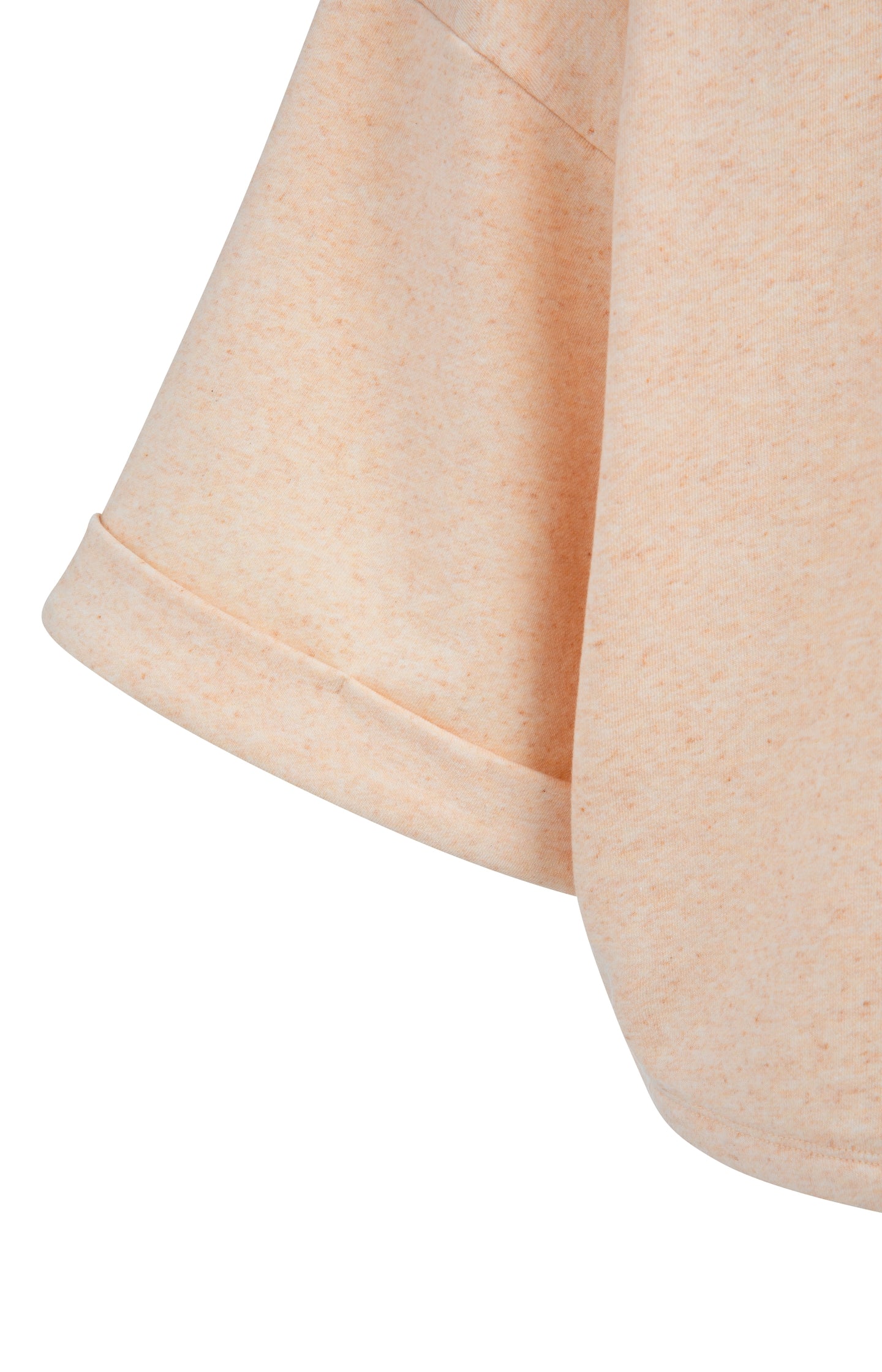 Sweatshirt with rolled cuffs and drawcord