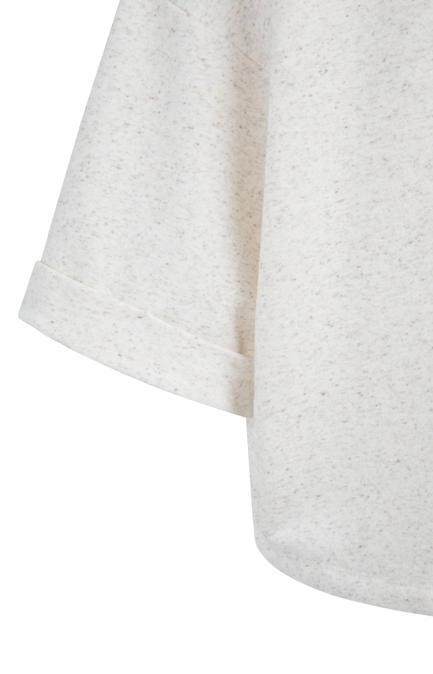 Sweatshirt with rolled cuffs and drawcord