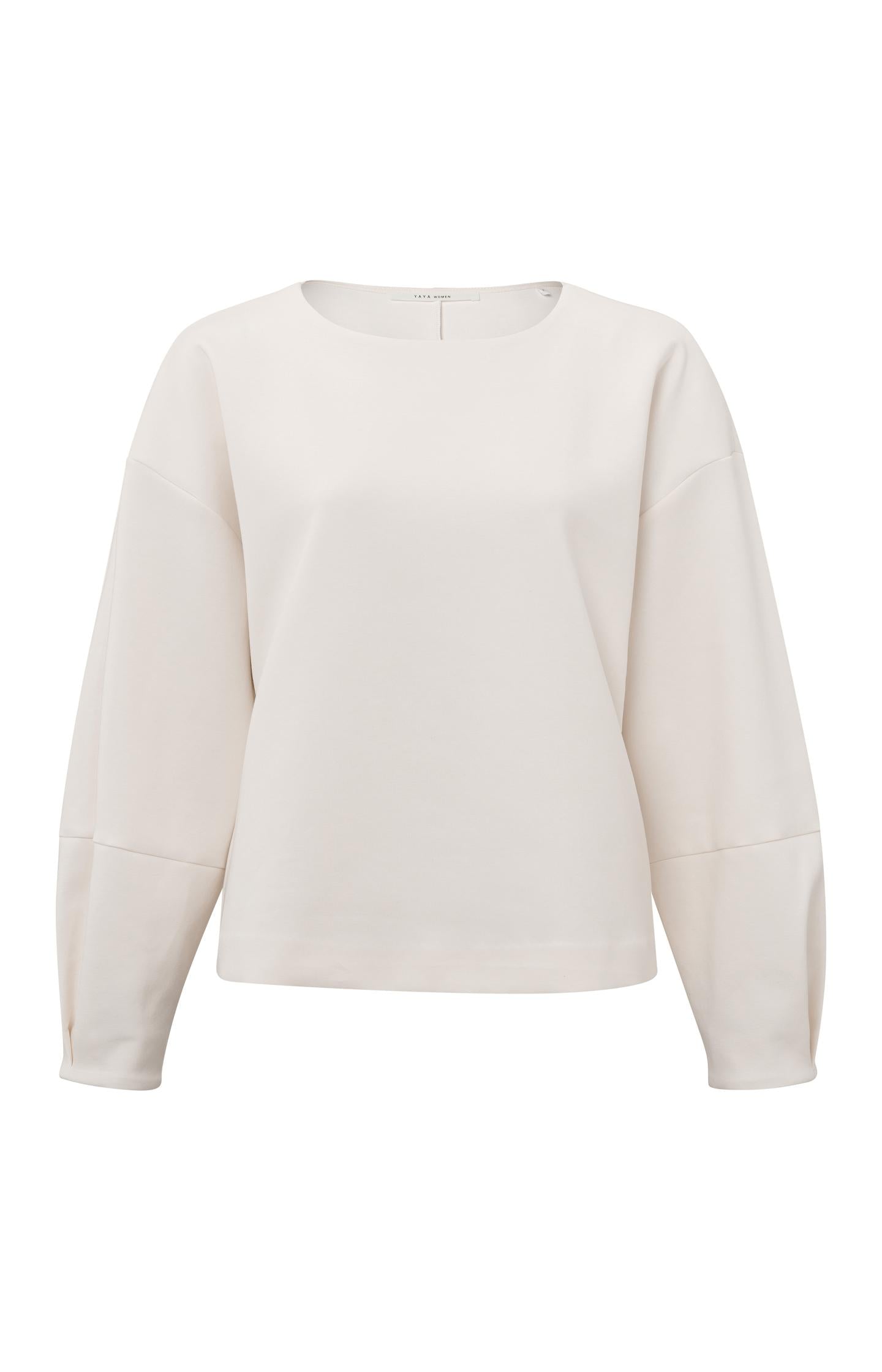 Sweatshirt with round neck and long puff sleeves - Type: product