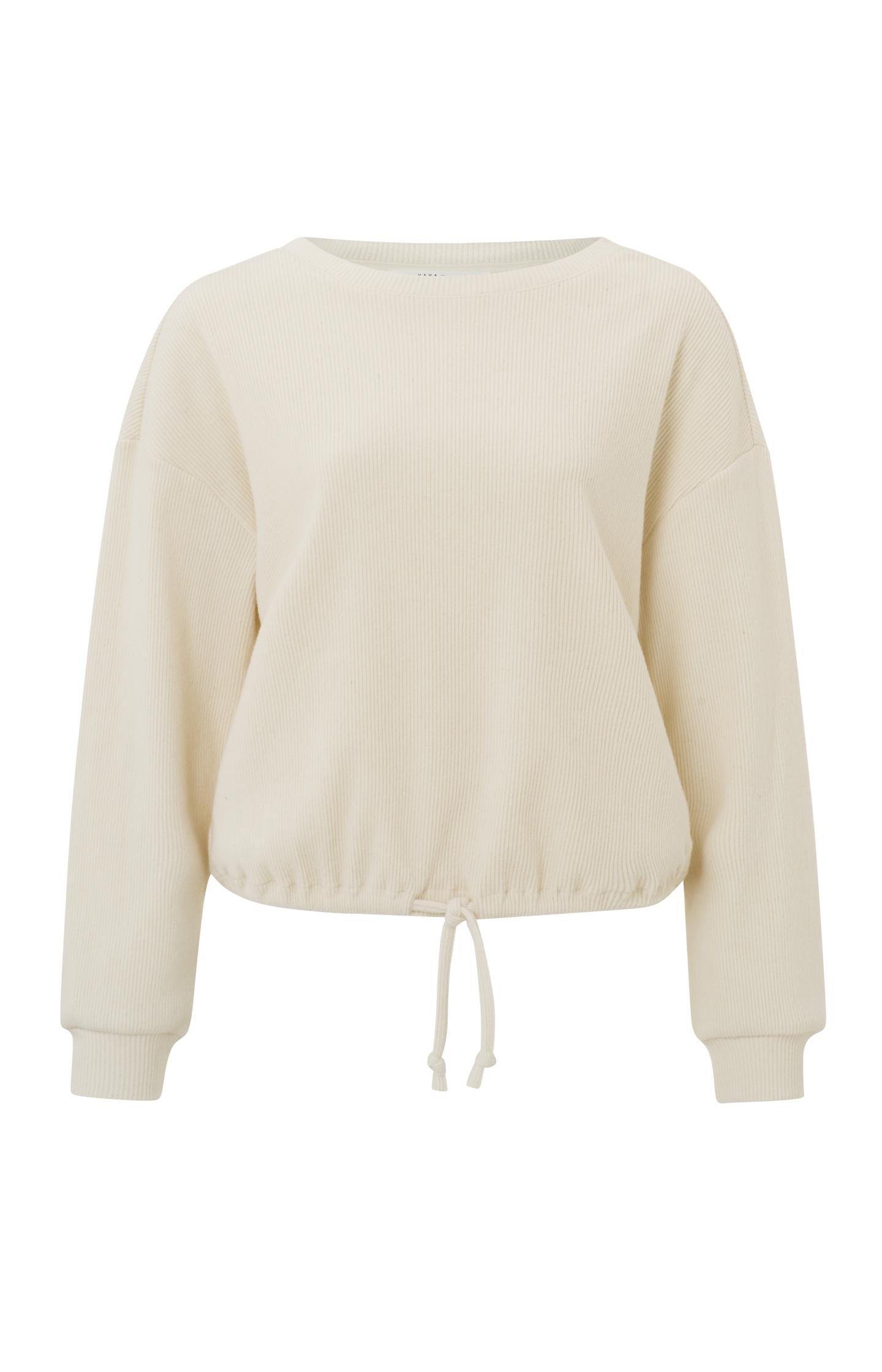 Sweatshirt with round neck, long sleeves and drawstring - Type: product