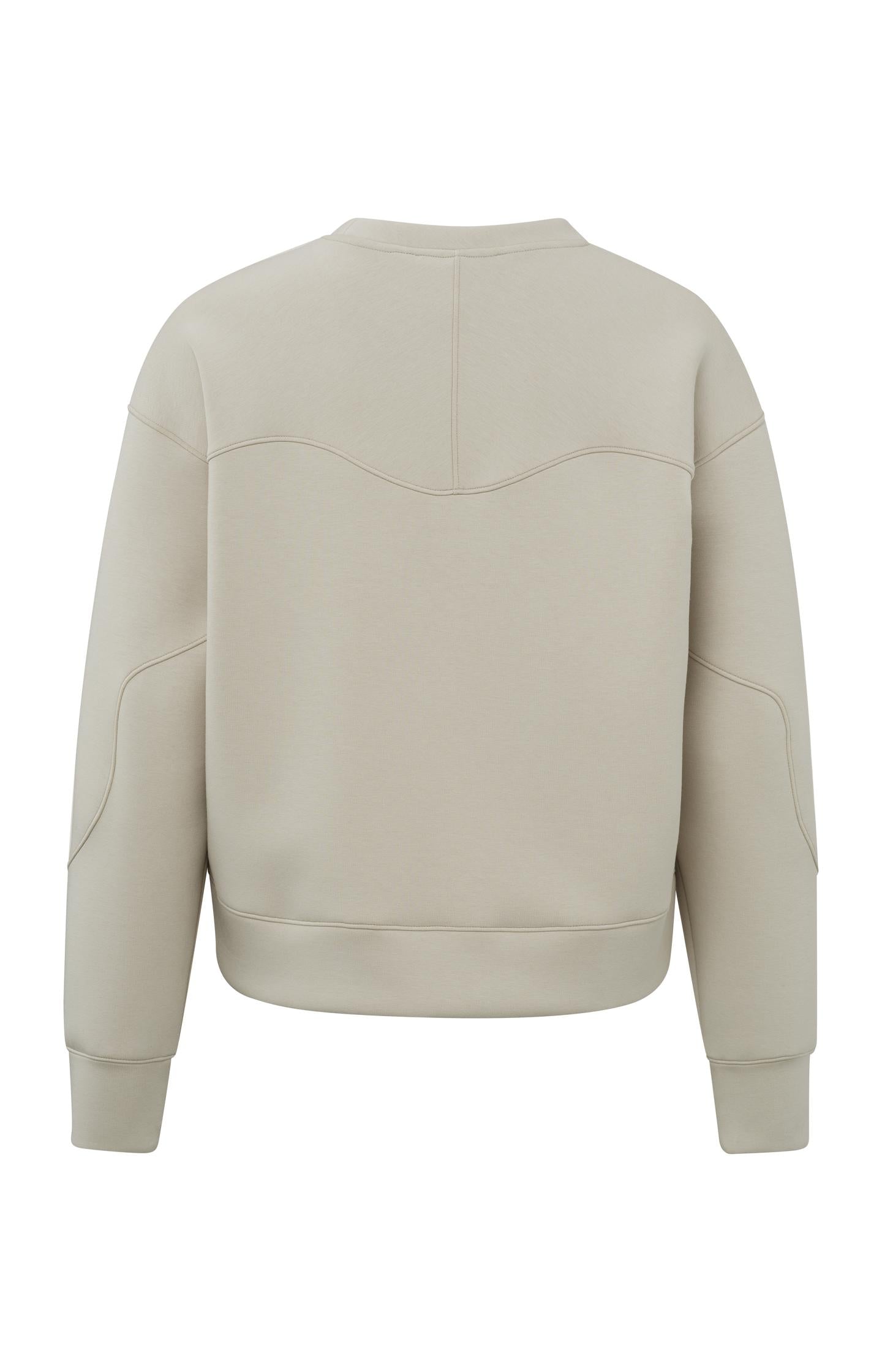 Sweatshirt with round neck, long sleeves and shaped seams