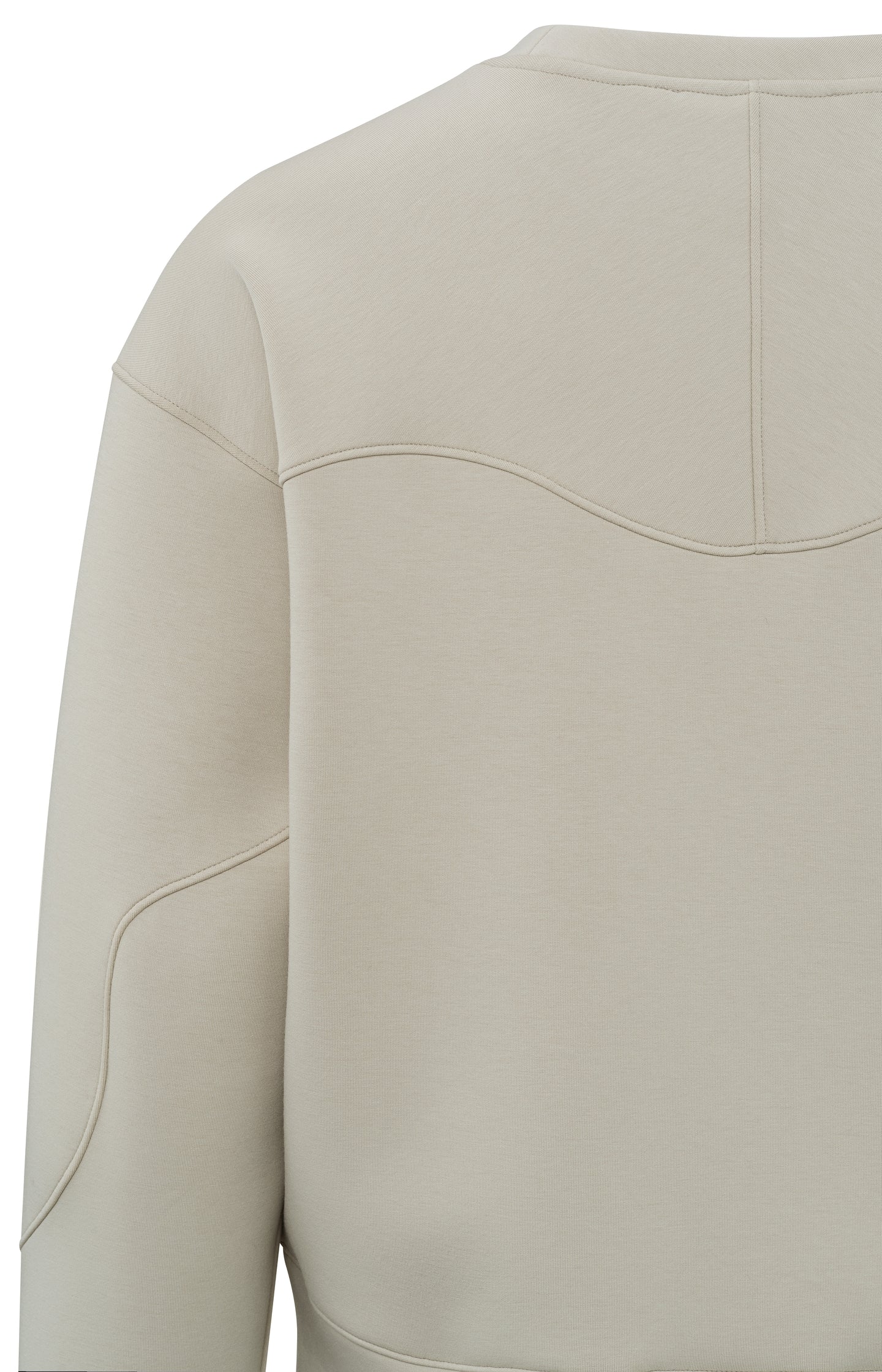 Sweatshirt with round neck, long sleeves and shaped seams