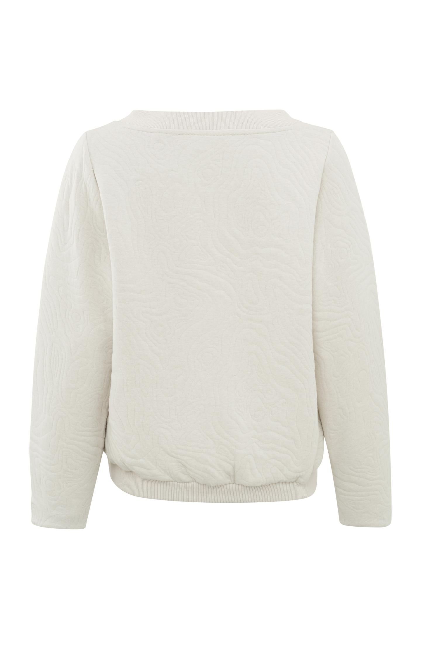 Sweatshirt with V-neck, long sleeves and sleeve details