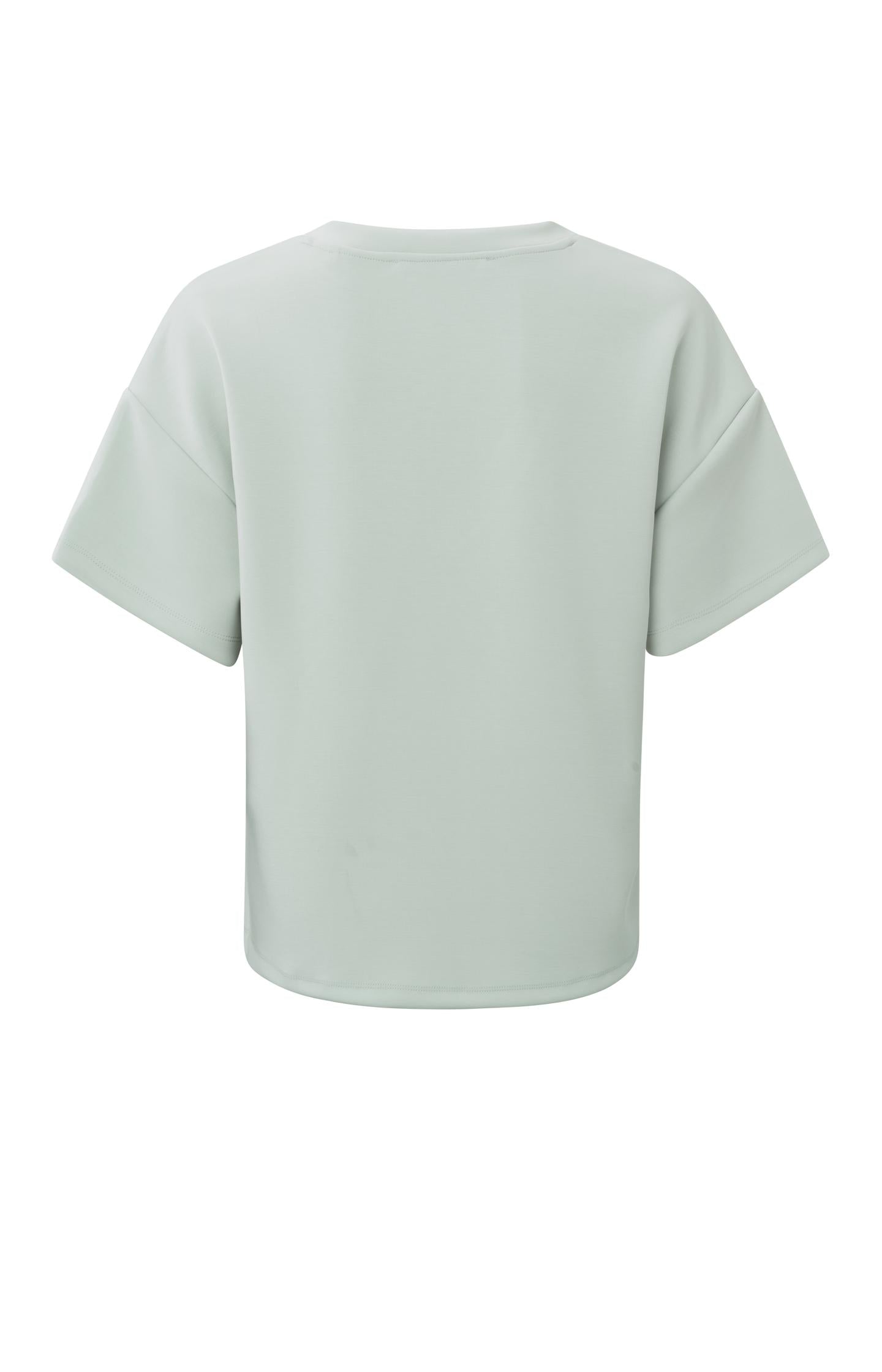 Sweatshirt with V-neck, wide short sleeves in a wide fit