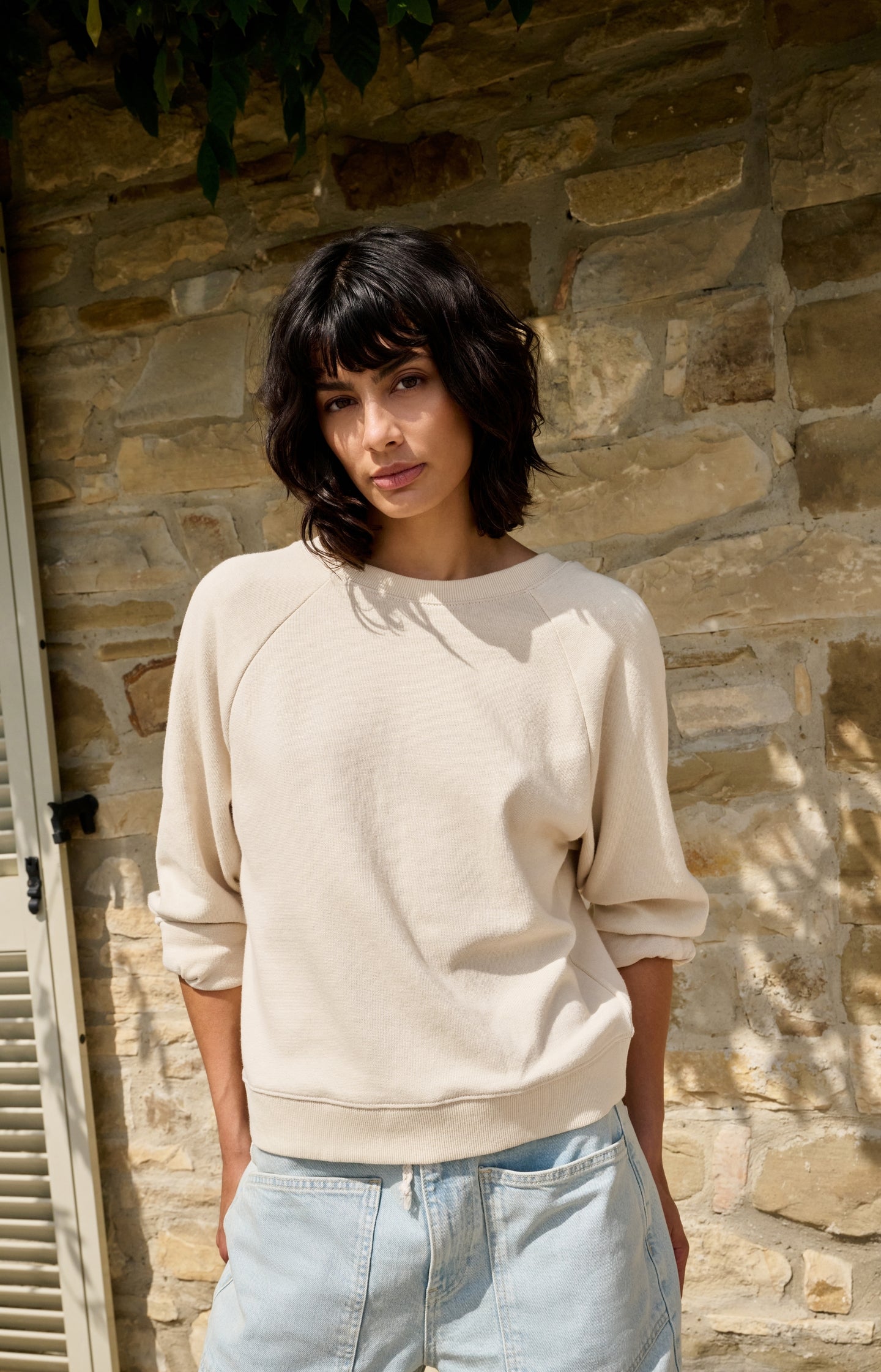 Sweatshirt with wrap detail on the back
