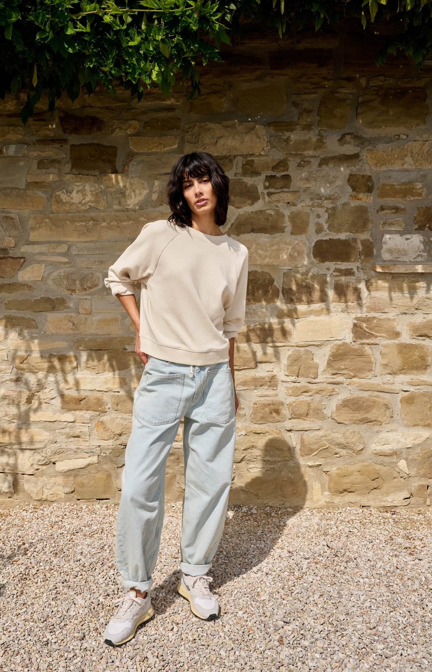 Sweatshirt with wrap detail on the back