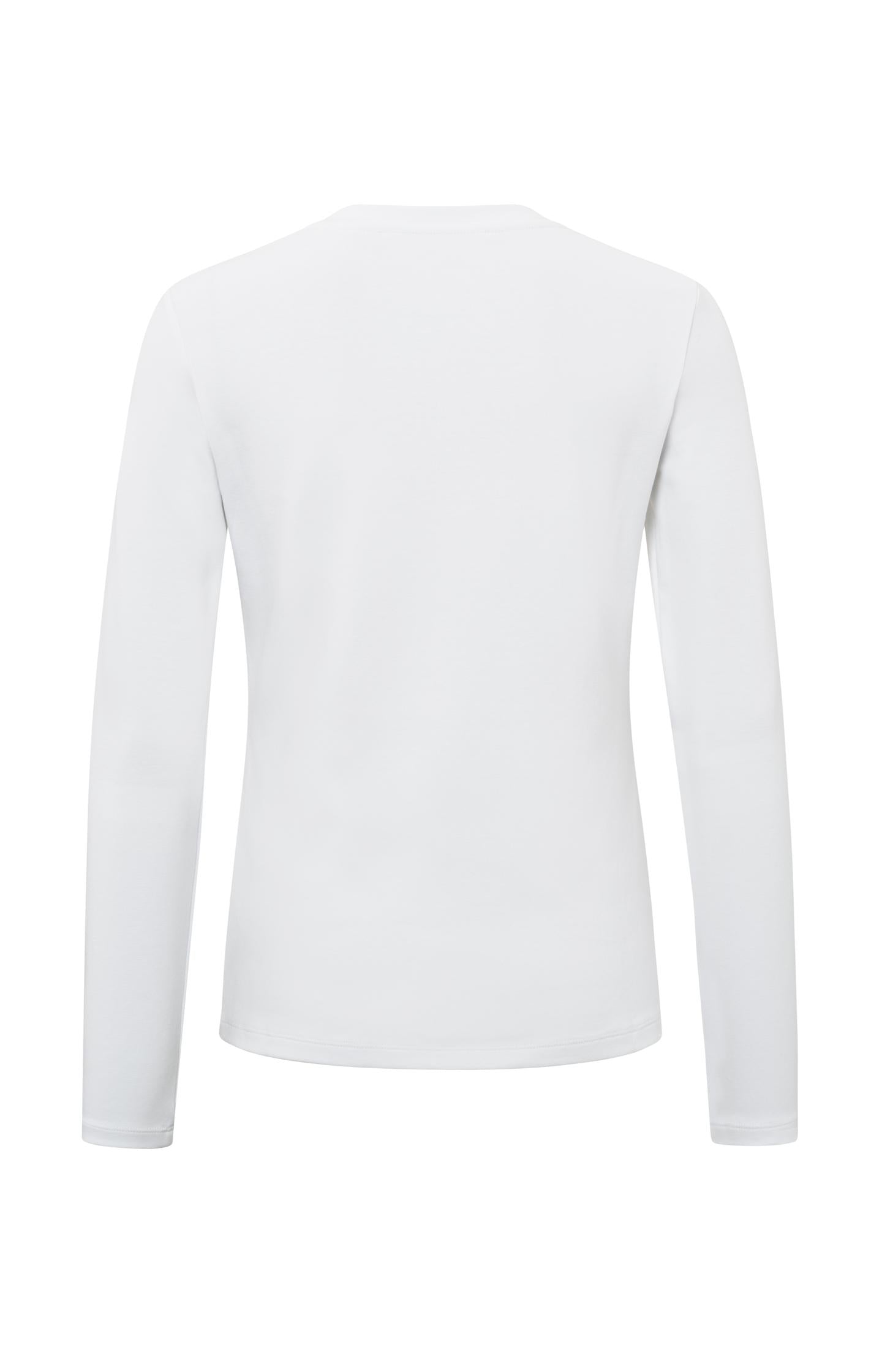 T-shirt with a round neck and long sleeves in regular fit