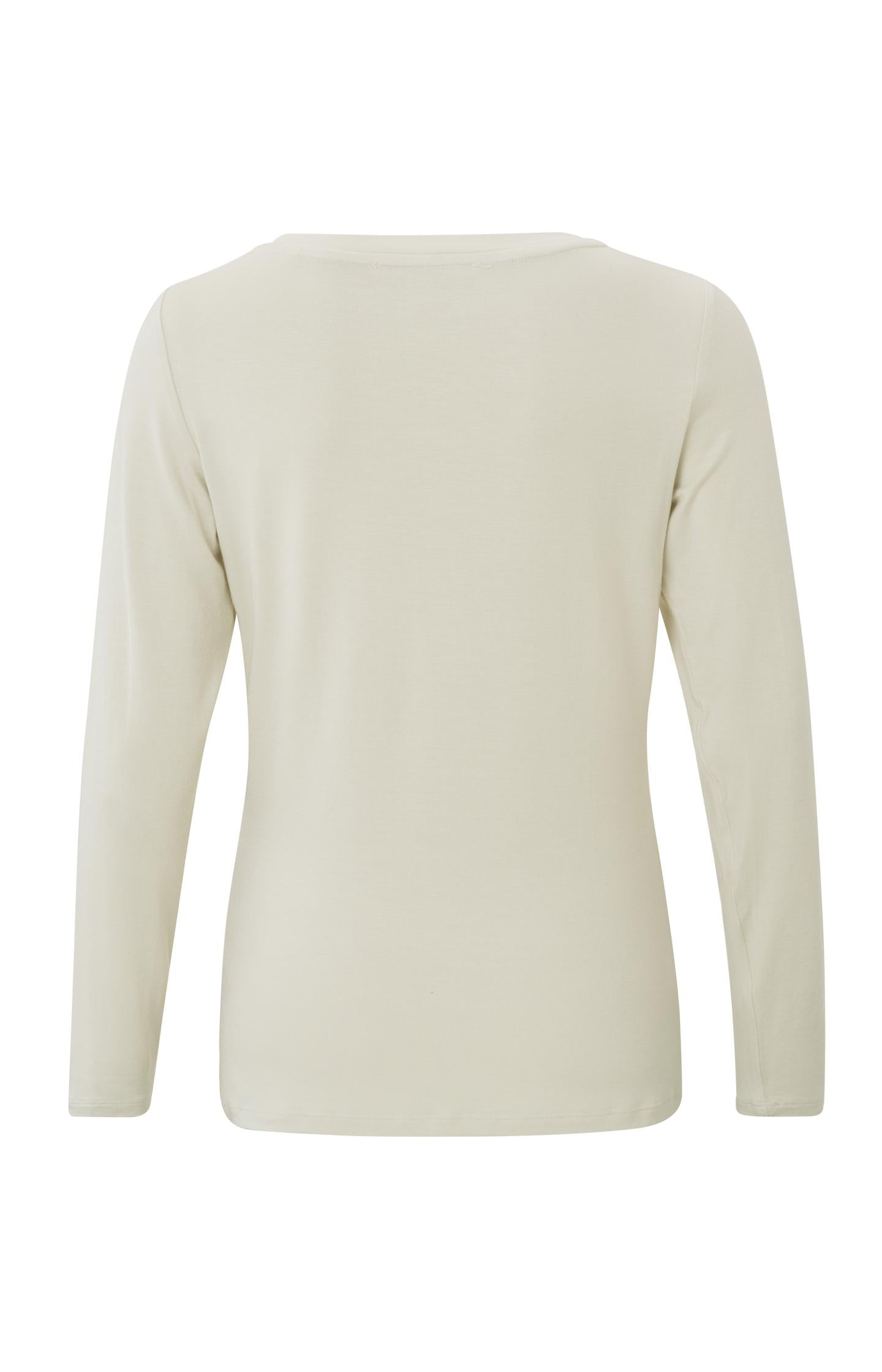 T-shirt with boatneck and long sleeves