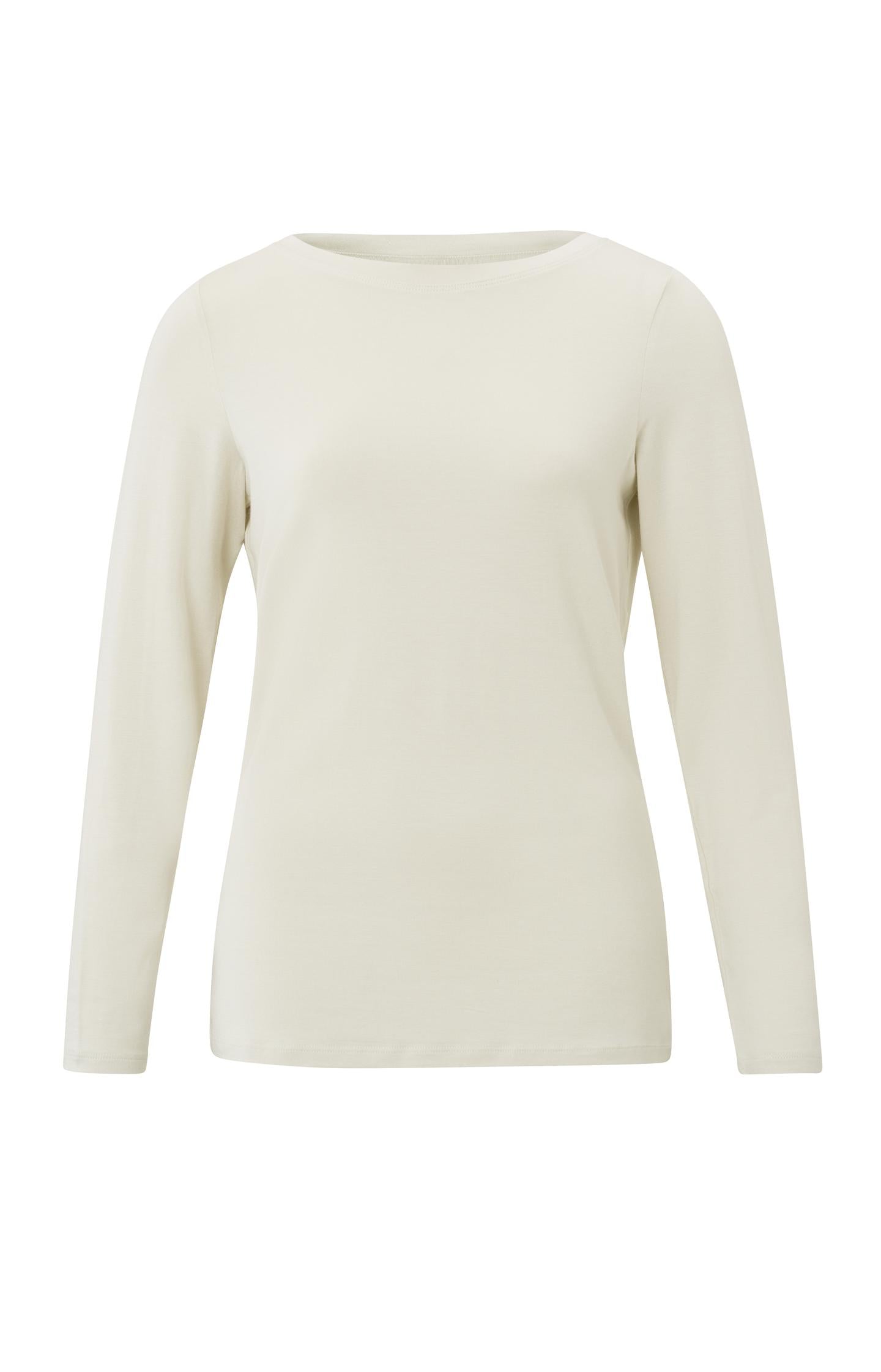 T-shirt with boatneck and long sleeves - Type: product