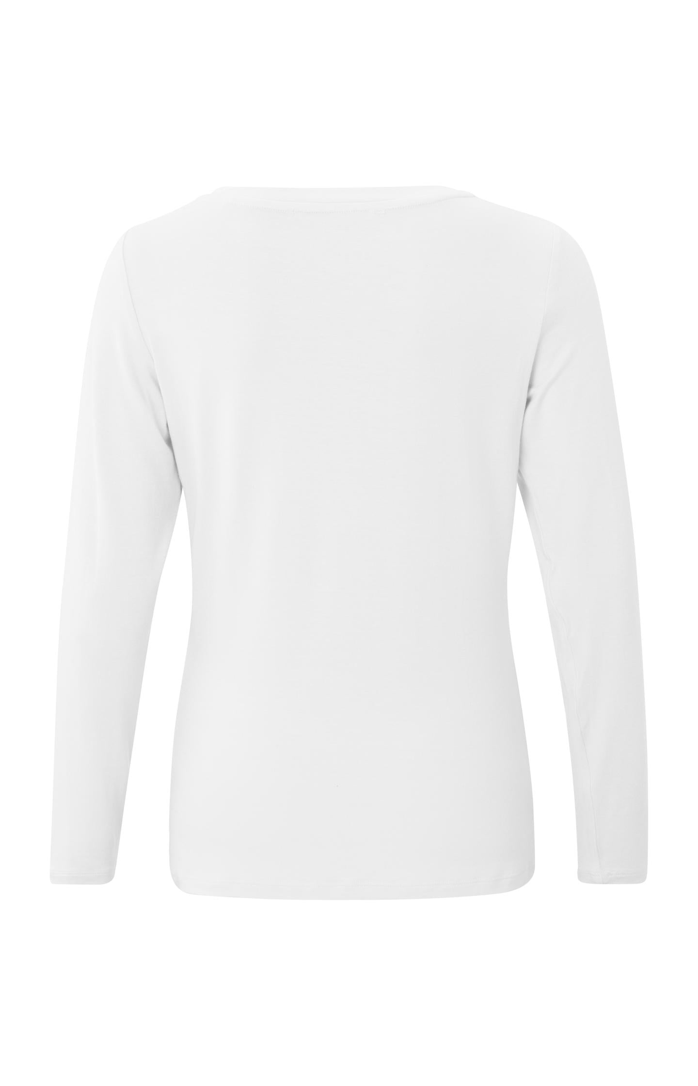 T-shirt with boatneck and long sleeves in regular fit