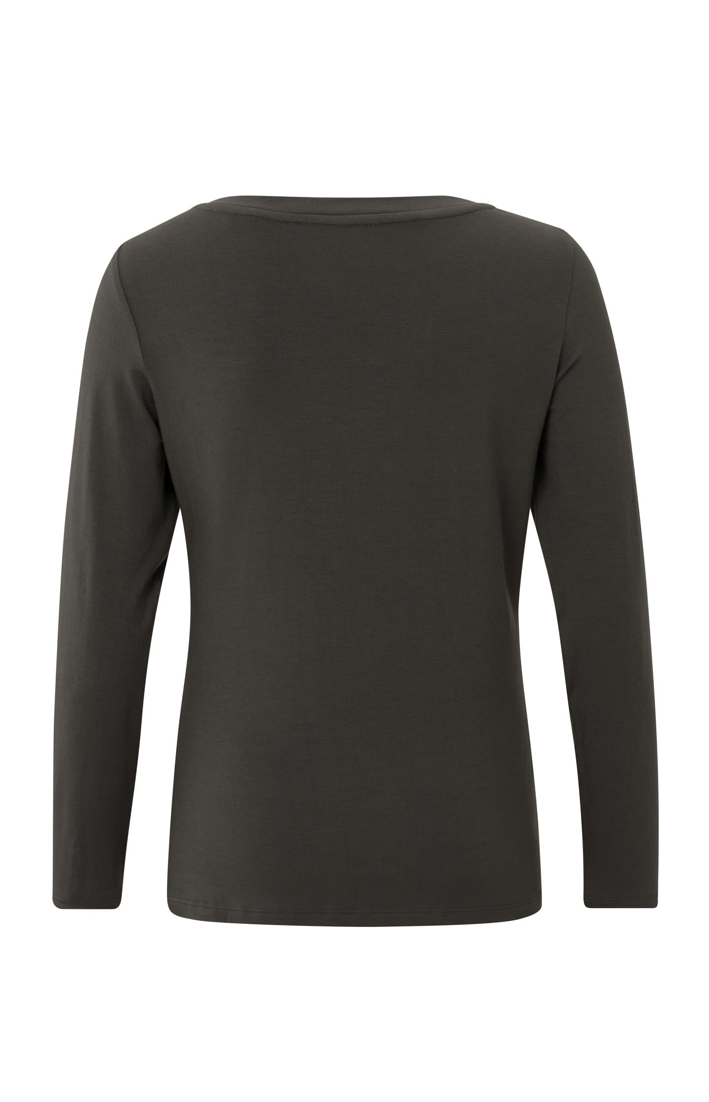 T-shirt with boatneck and long sleeves